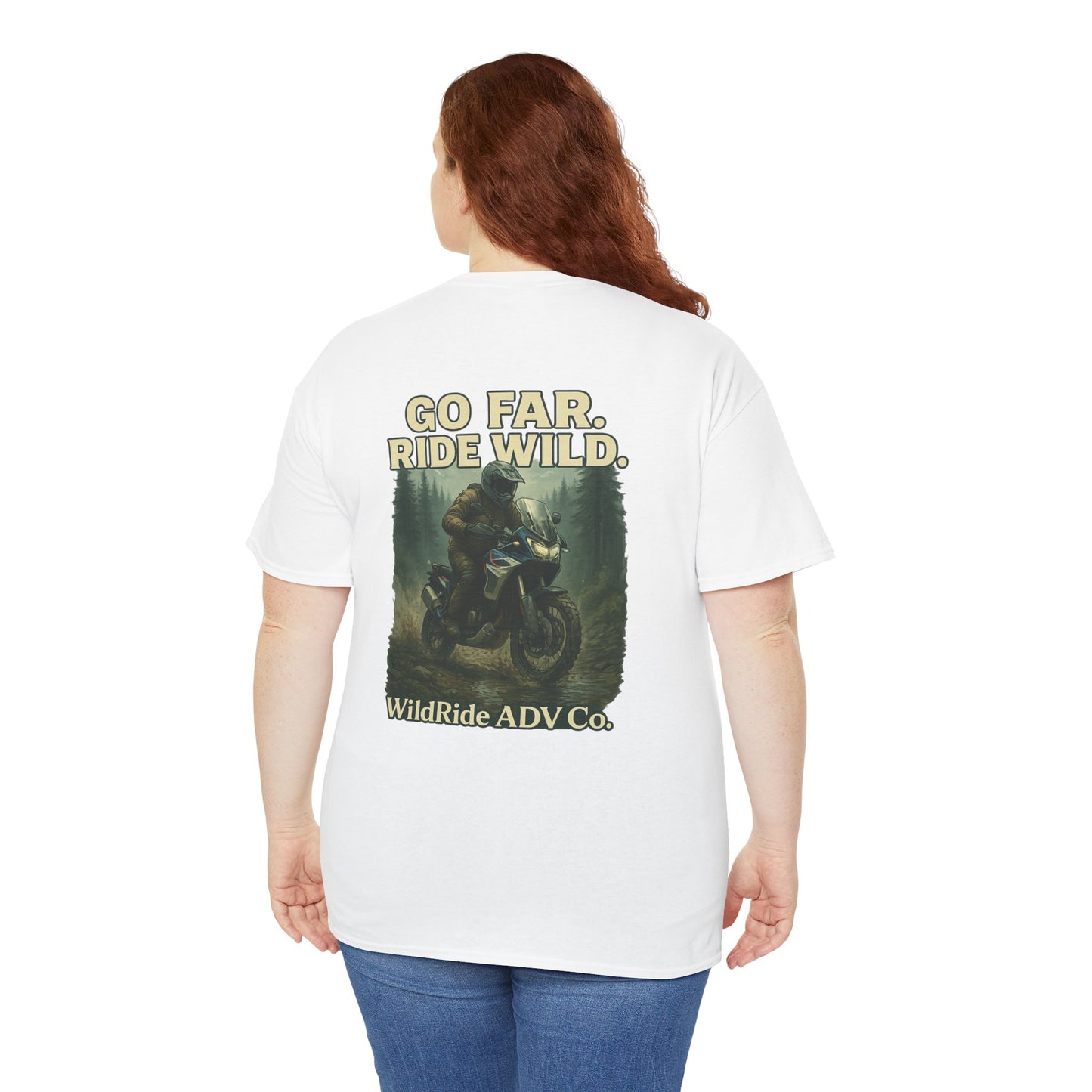 'Go Far, Ride Wild', Motorcycle Shirt, Epic Outdoor Style