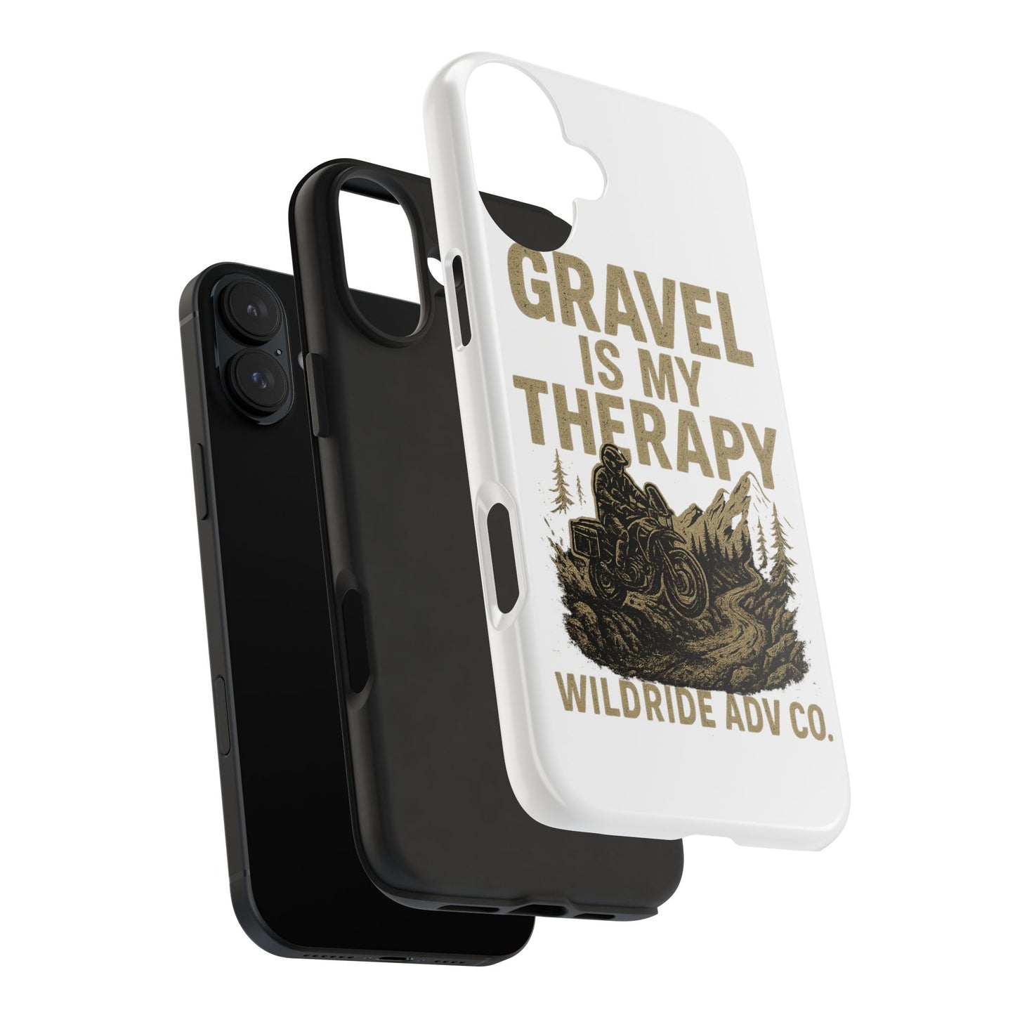 Gravel Therapy Phone Case, Tough Motorcycle Phone Cover, Adventure Gift, Off-Road Enthusiast Accessory, Stylish Biker Case