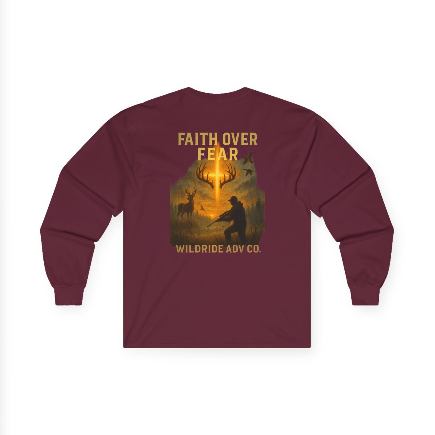 Faith Over Fear - Hunting Graphic Long Sleeve Tee