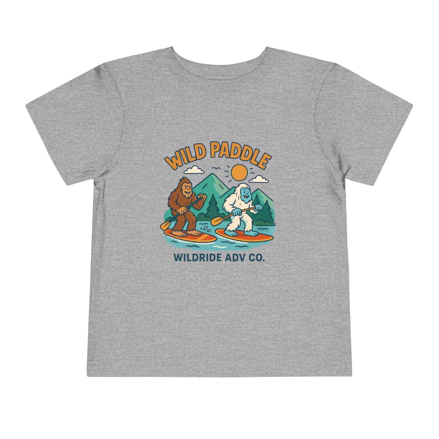 Bigfoot Paddle board Toddler Tee, Fun Animal T-Shirt
