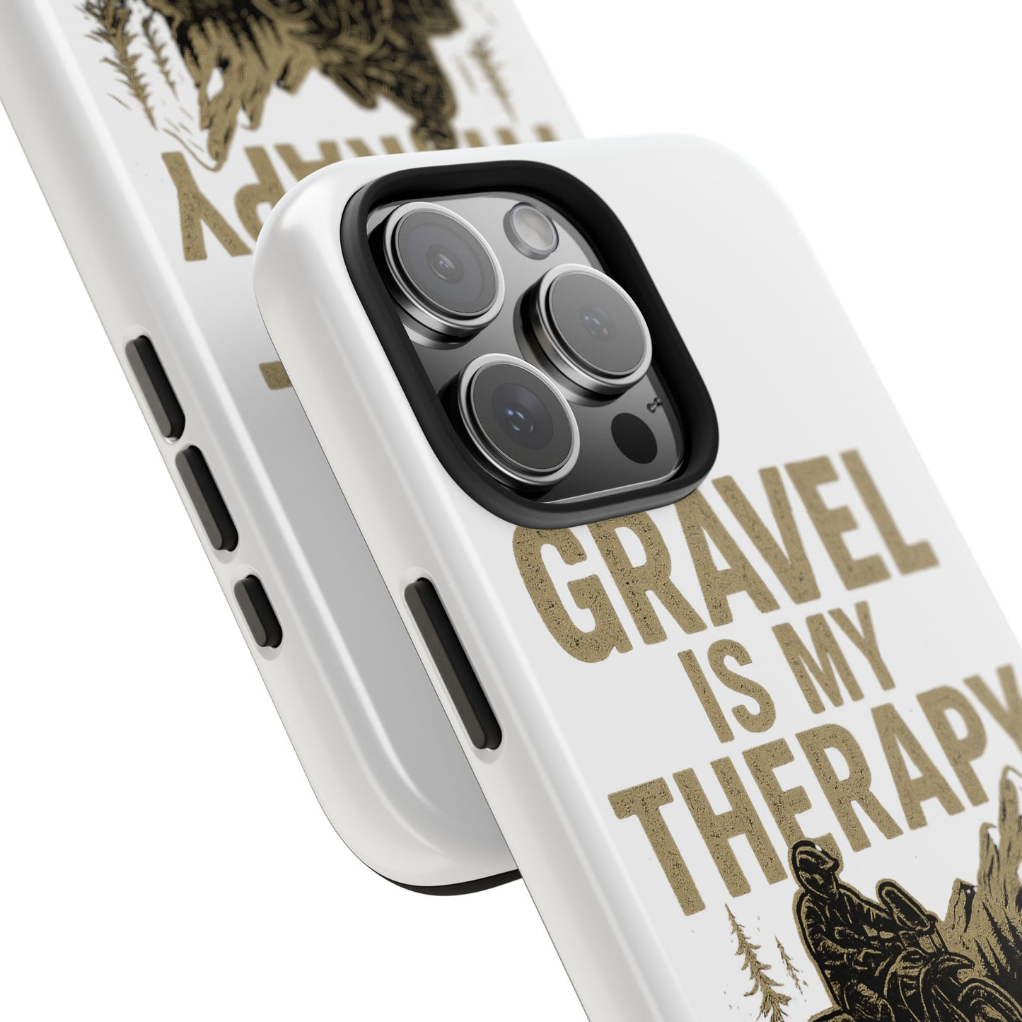 Gravel Therapy Phone Case, Tough Motorcycle Phone Cover, Adventure Gift, Off-Road Enthusiast Accessory, Stylish Biker Case