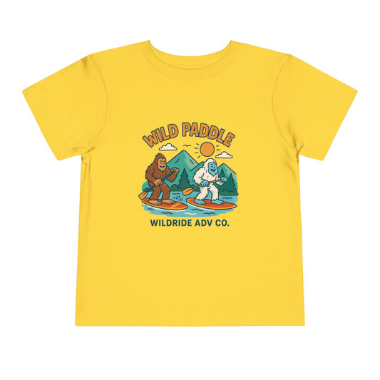 Bigfoot Paddle board Toddler Tee, Fun Animal T-Shirt