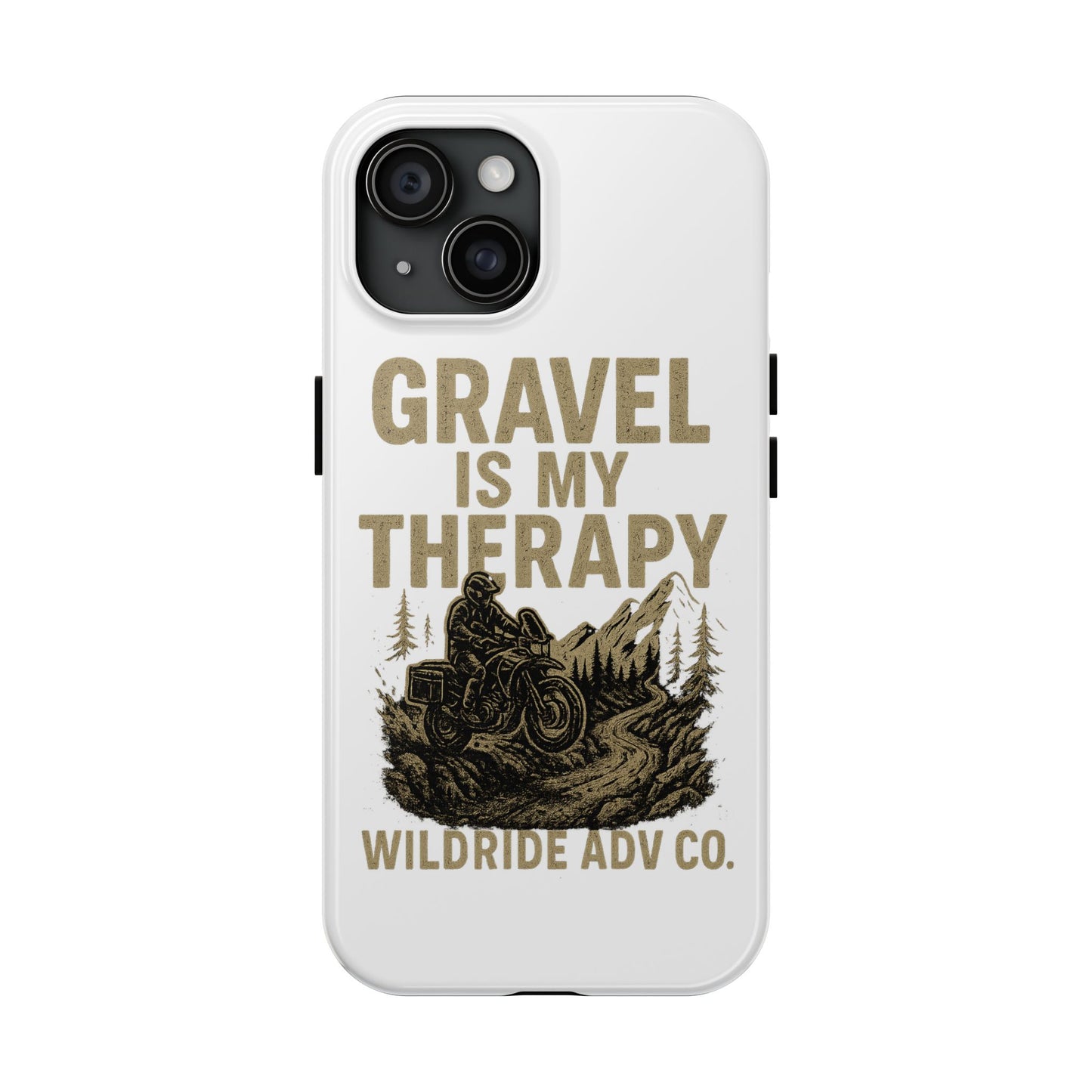 Gravel Therapy Phone Case, Tough Motorcycle Phone Cover, Adventure Gift, Off-Road Enthusiast Accessory, Stylish Biker Case