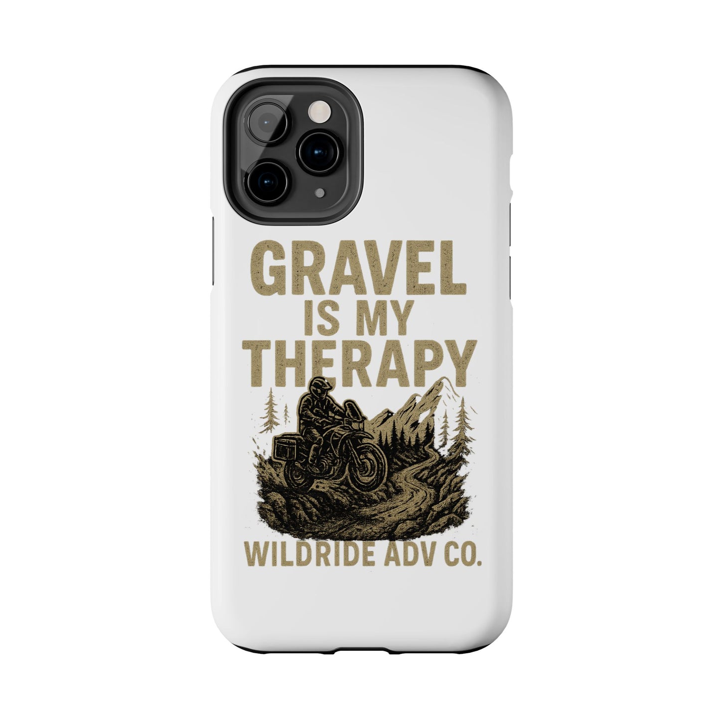 Gravel Therapy Phone Case, Tough Motorcycle Phone Cover, Adventure Gift, Off-Road Enthusiast Accessory, Stylish Biker Case