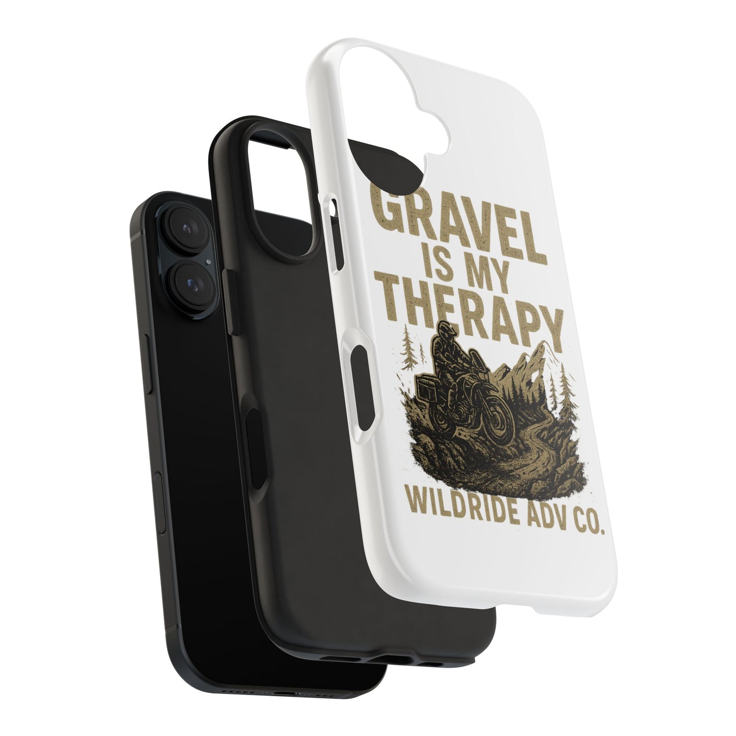 Gravel Therapy Phone Case, Tough Motorcycle Phone Cover, Adventure Gift, Off-Road Enthusiast Accessory, Stylish Biker Case