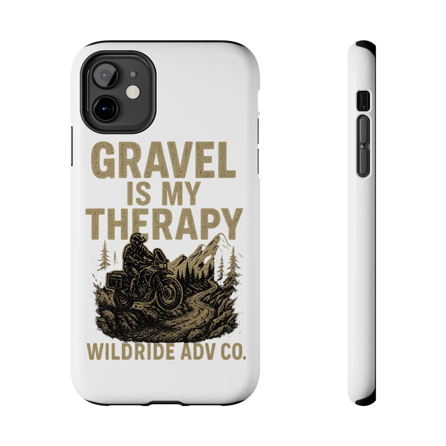 Gravel Therapy Phone Case, Tough Motorcycle Phone Cover, Adventure Gift, Off-Road Enthusiast Accessory, Stylish Biker Case