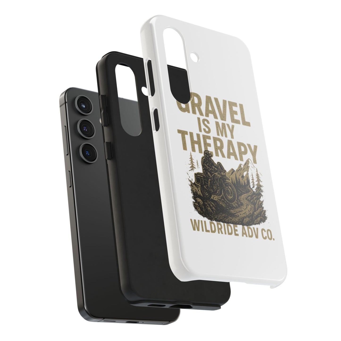 Gravel Therapy Phone Case, Tough Motorcycle Phone Cover, Adventure Gift, Off-Road Enthusiast Accessory, Stylish Biker Case
