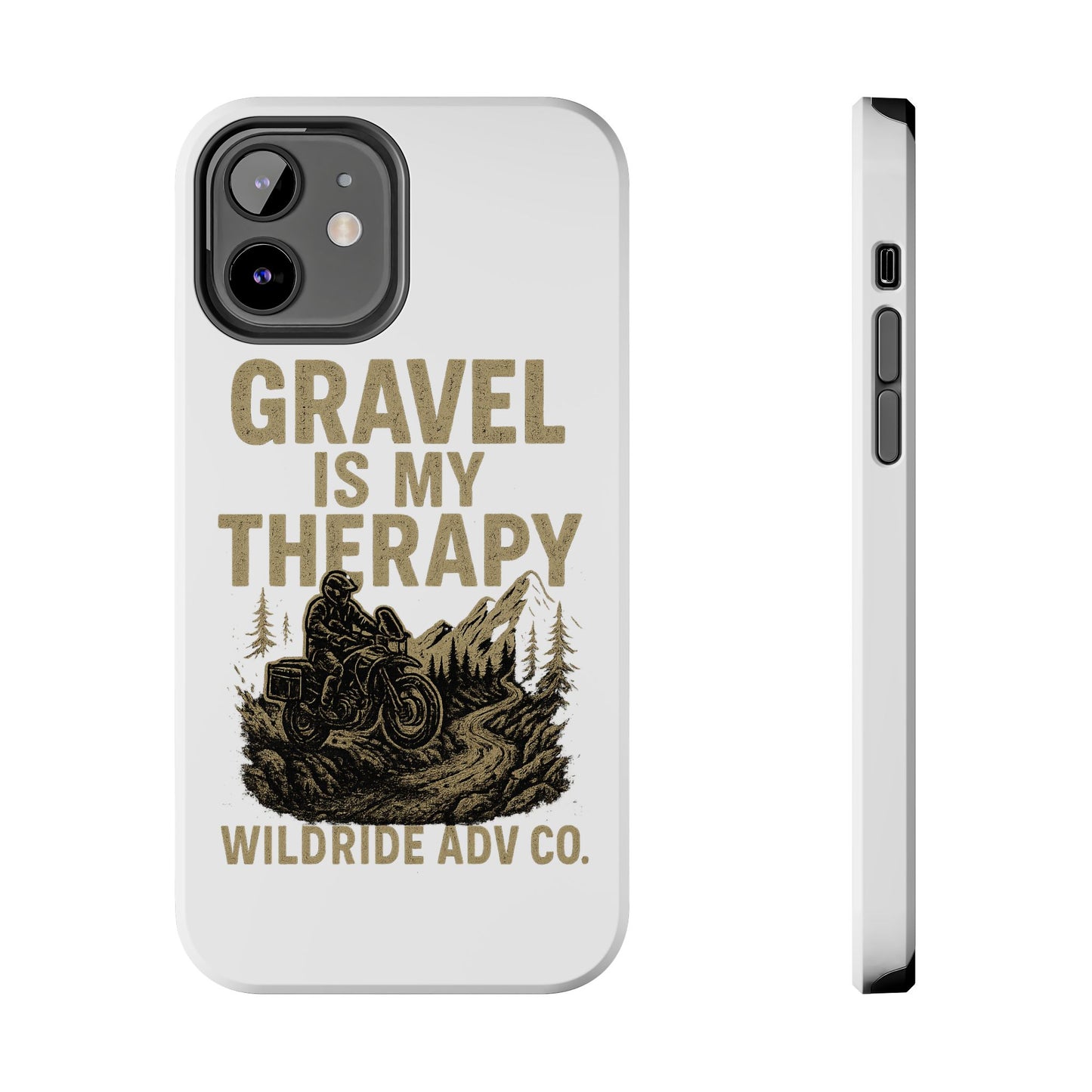 Gravel Therapy Phone Case, Tough Motorcycle Phone Cover, Adventure Gift, Off-Road Enthusiast Accessory, Stylish Biker Case
