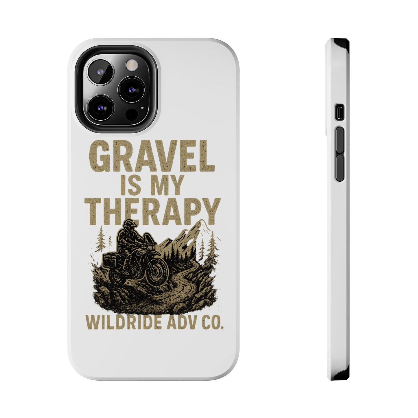 Gravel Therapy Phone Case, Tough Motorcycle Phone Cover, Adventure Gift, Off-Road Enthusiast Accessory, Stylish Biker Case
