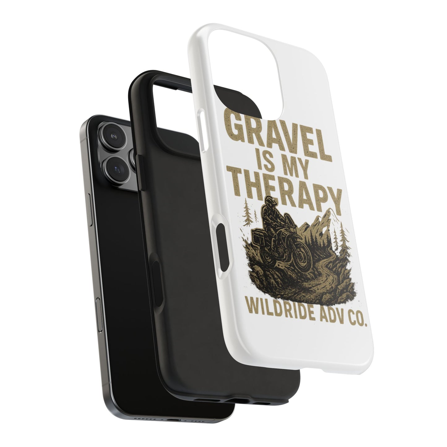Gravel Therapy Phone Case, Tough Motorcycle Phone Cover, Adventure Gift, Off-Road Enthusiast Accessory, Stylish Biker Case