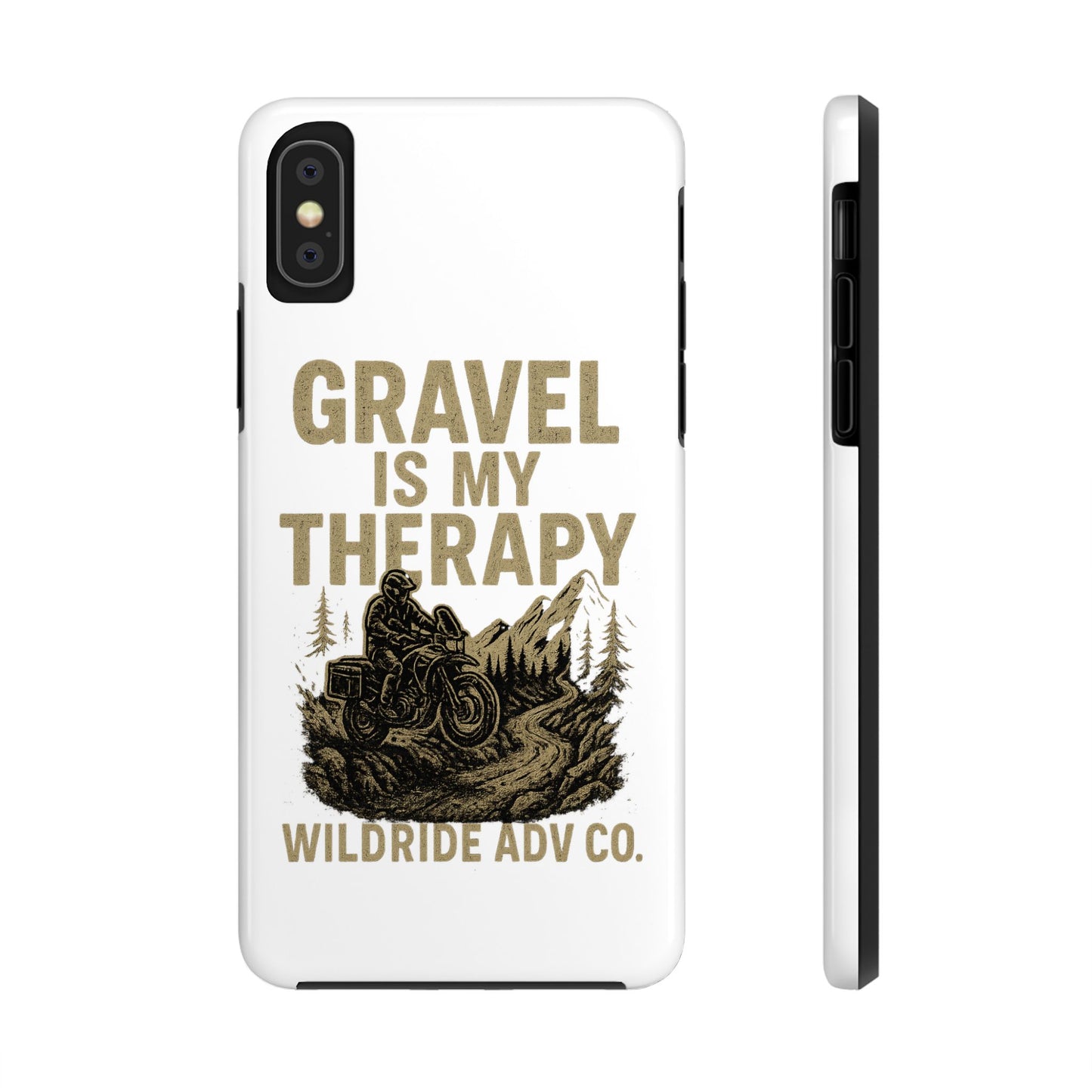 Gravel Therapy Phone Case, Tough Motorcycle Phone Cover, Adventure Gift, Off-Road Enthusiast Accessory, Stylish Biker Case