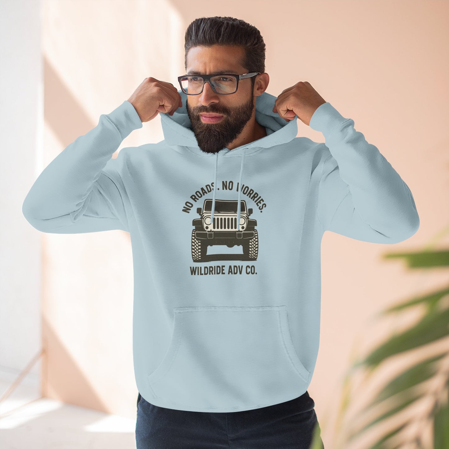 Adventure Fleece Hoodie - No Roads, No Worries
