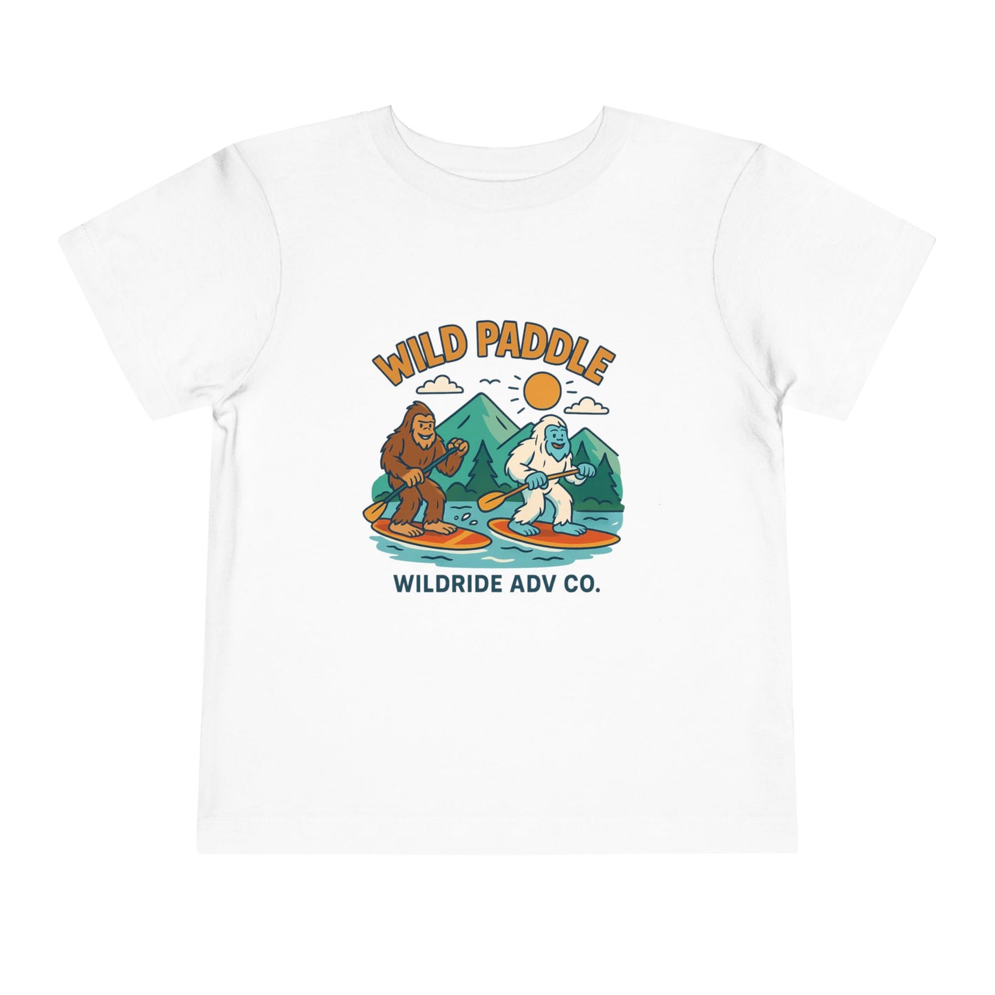 Bigfoot Paddle board Toddler Tee, Fun Animal T-Shirt