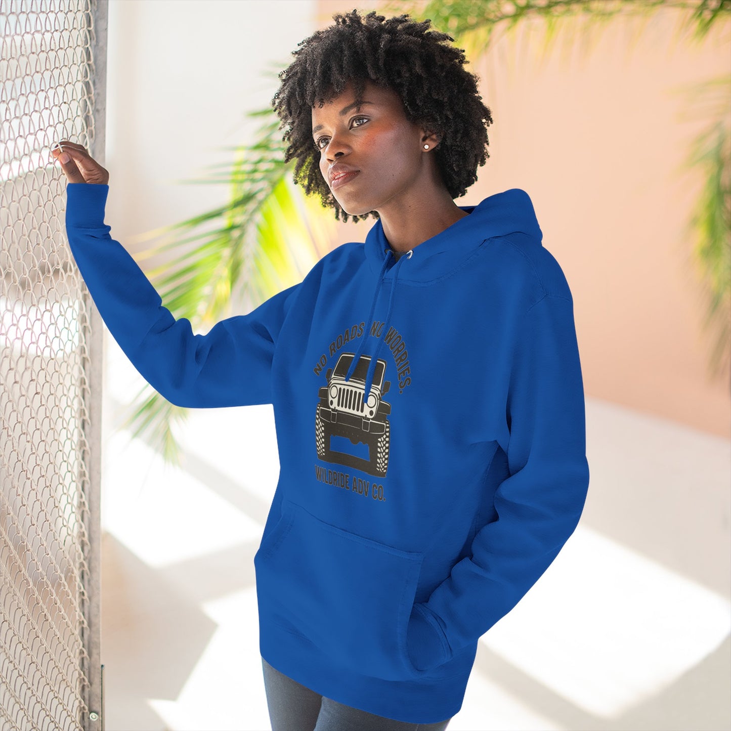 Adventure Fleece Hoodie - No Roads, No Worries