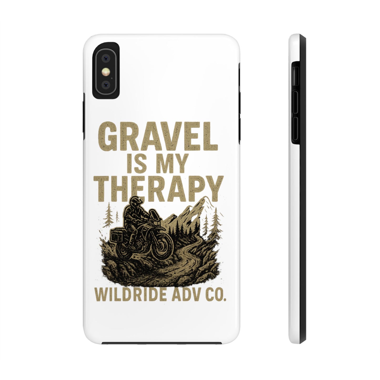 Gravel Therapy Phone Case, Tough Motorcycle Phone Cover, Adventure Gift, Off-Road Enthusiast Accessory, Stylish Biker Case
