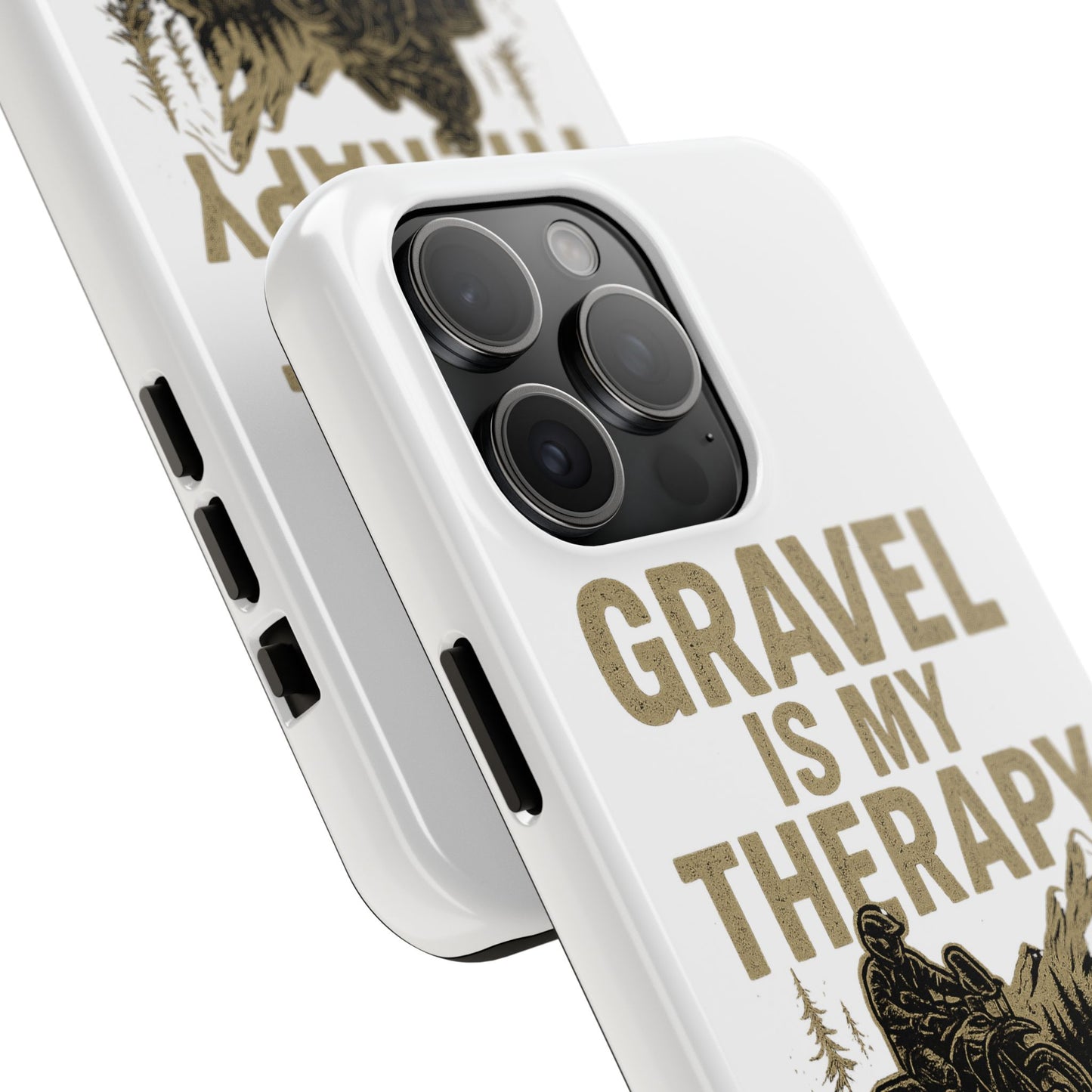 Gravel Therapy Phone Case, Tough Motorcycle Phone Cover, Adventure Gift, Off-Road Enthusiast Accessory, Stylish Biker Case