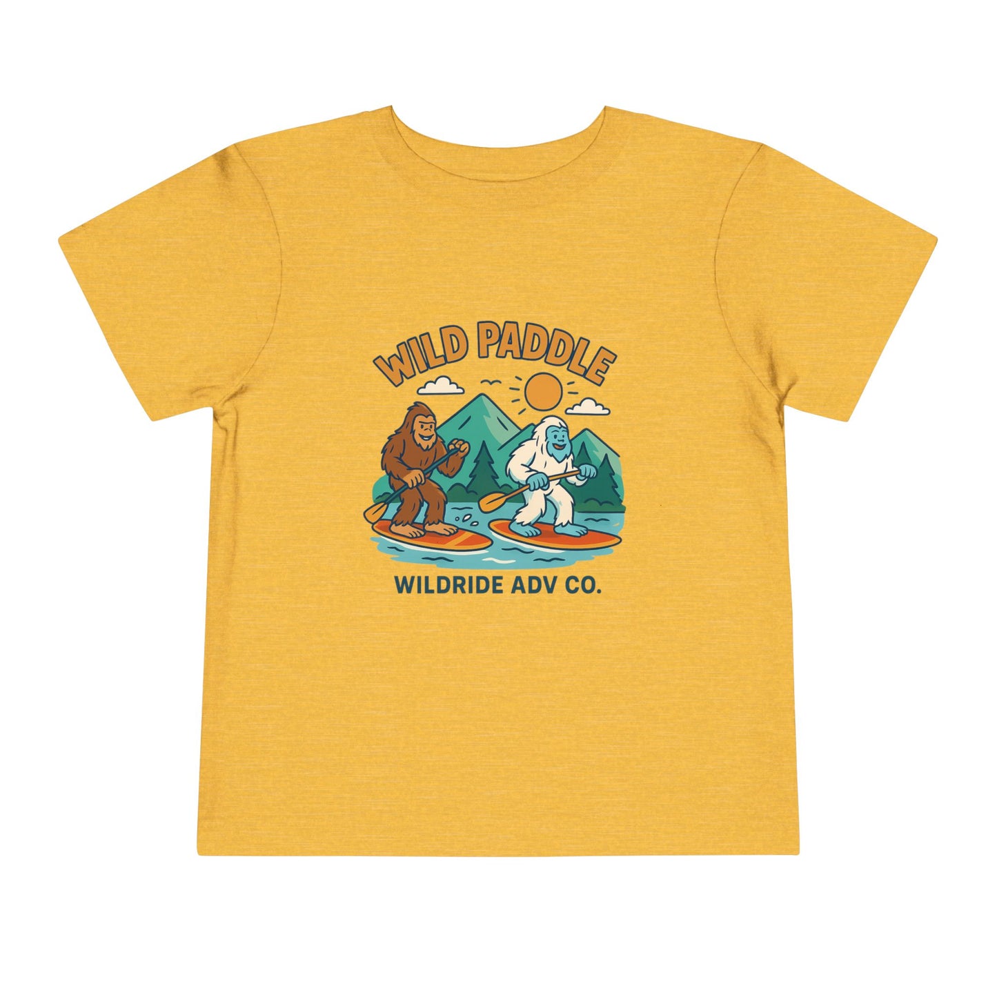 Bigfoot Paddle board Toddler Tee, Fun Animal T-Shirt