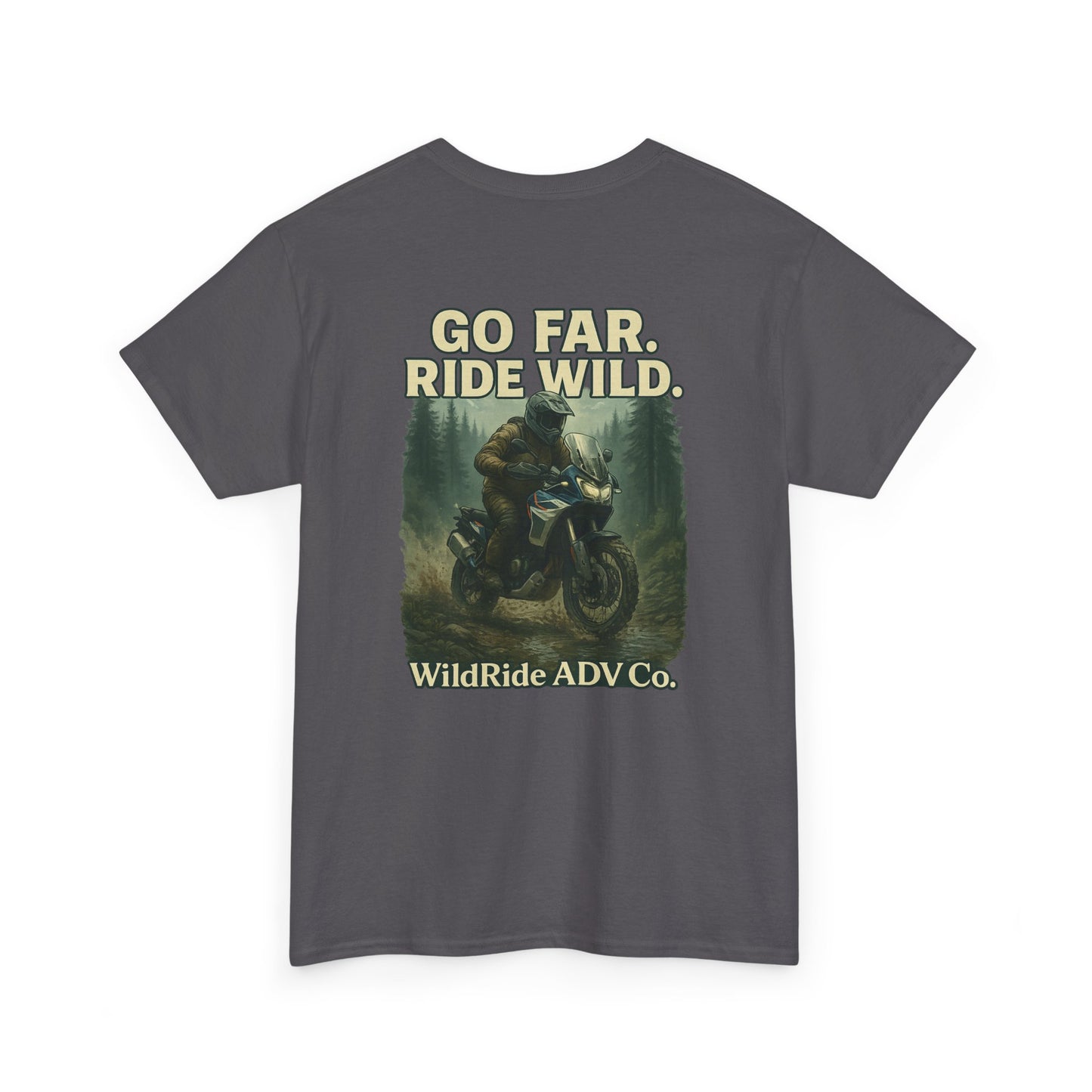 'Go Far, Ride Wild', Motorcycle Shirt, Epic Outdoor Style