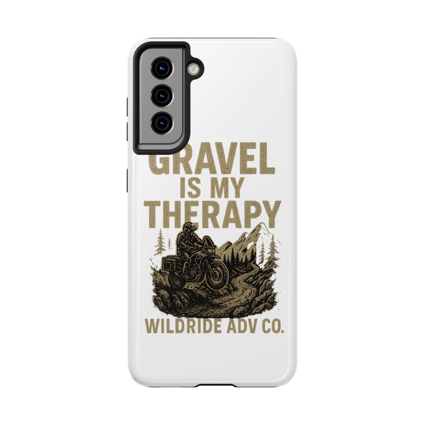 Gravel Therapy Phone Case, Tough Motorcycle Phone Cover, Adventure Gift, Off-Road Enthusiast Accessory, Stylish Biker Case