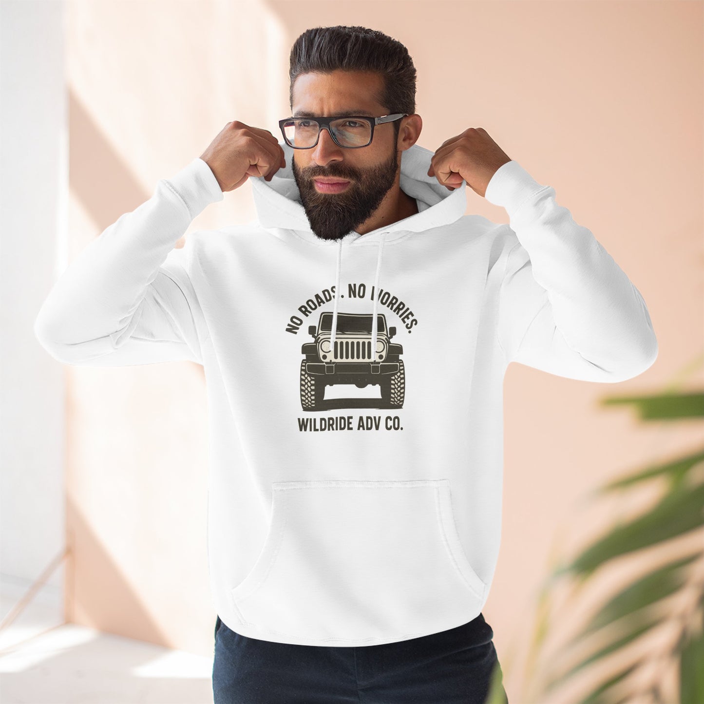 Adventure Fleece Hoodie - No Roads, No Worries
