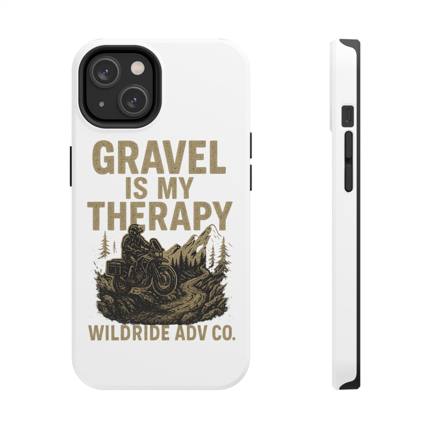 Gravel Therapy Phone Case, Tough Motorcycle Phone Cover, Adventure Gift, Off-Road Enthusiast Accessory, Stylish Biker Case