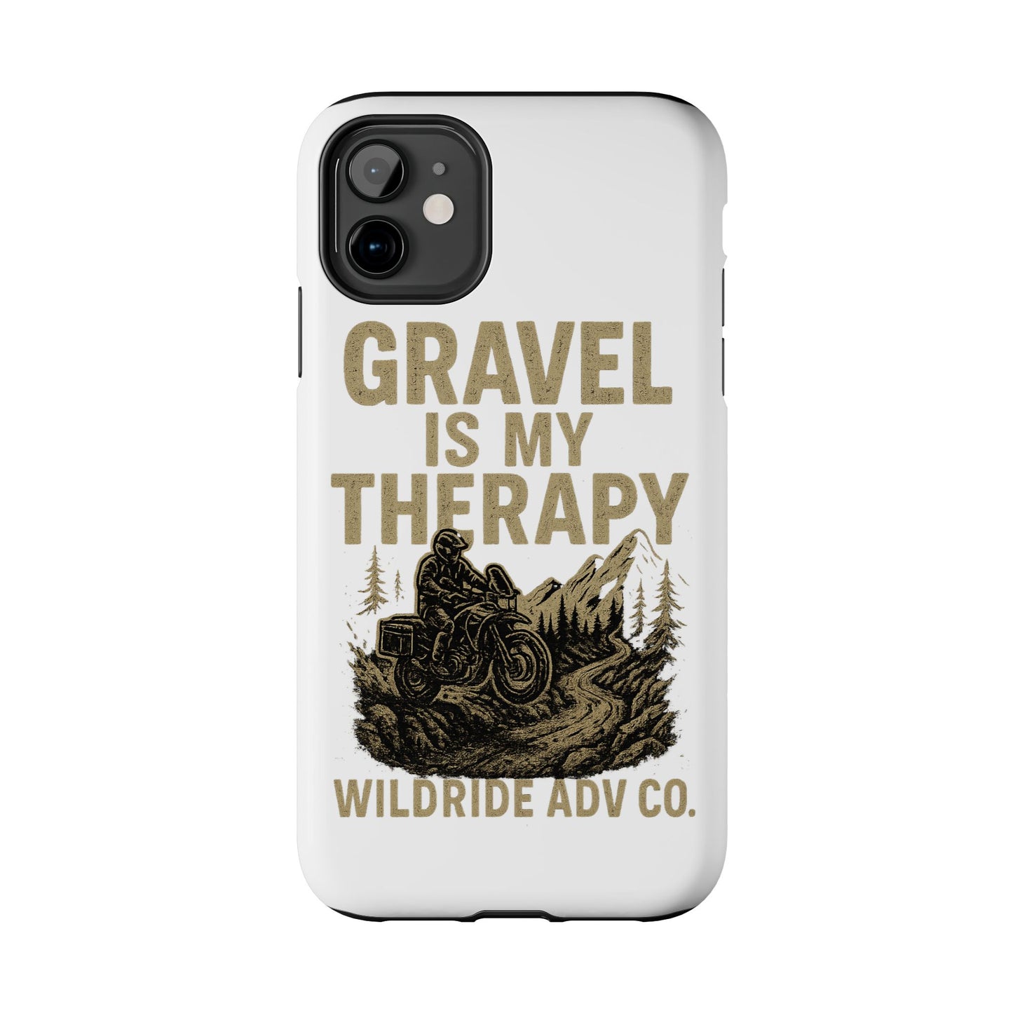 Gravel Therapy Phone Case, Tough Motorcycle Phone Cover, Adventure Gift, Off-Road Enthusiast Accessory, Stylish Biker Case