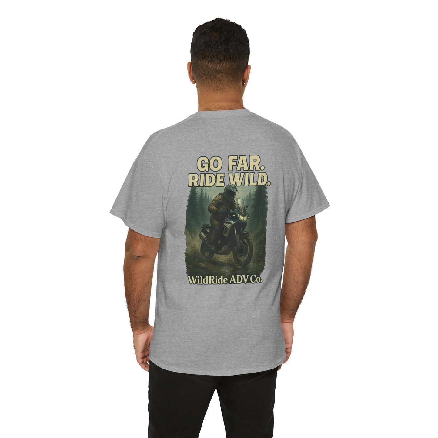 'Go Far, Ride Wild', Motorcycle Shirt, Epic Outdoor Style