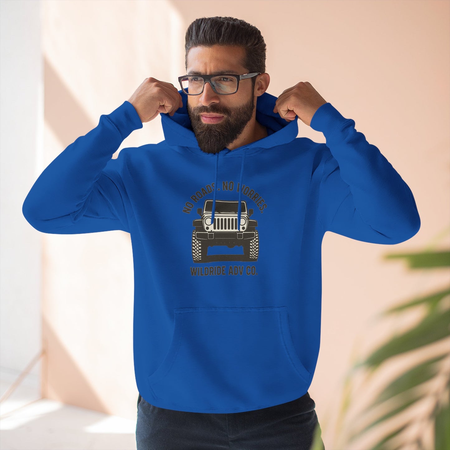 Adventure Fleece Hoodie - No Roads, No Worries