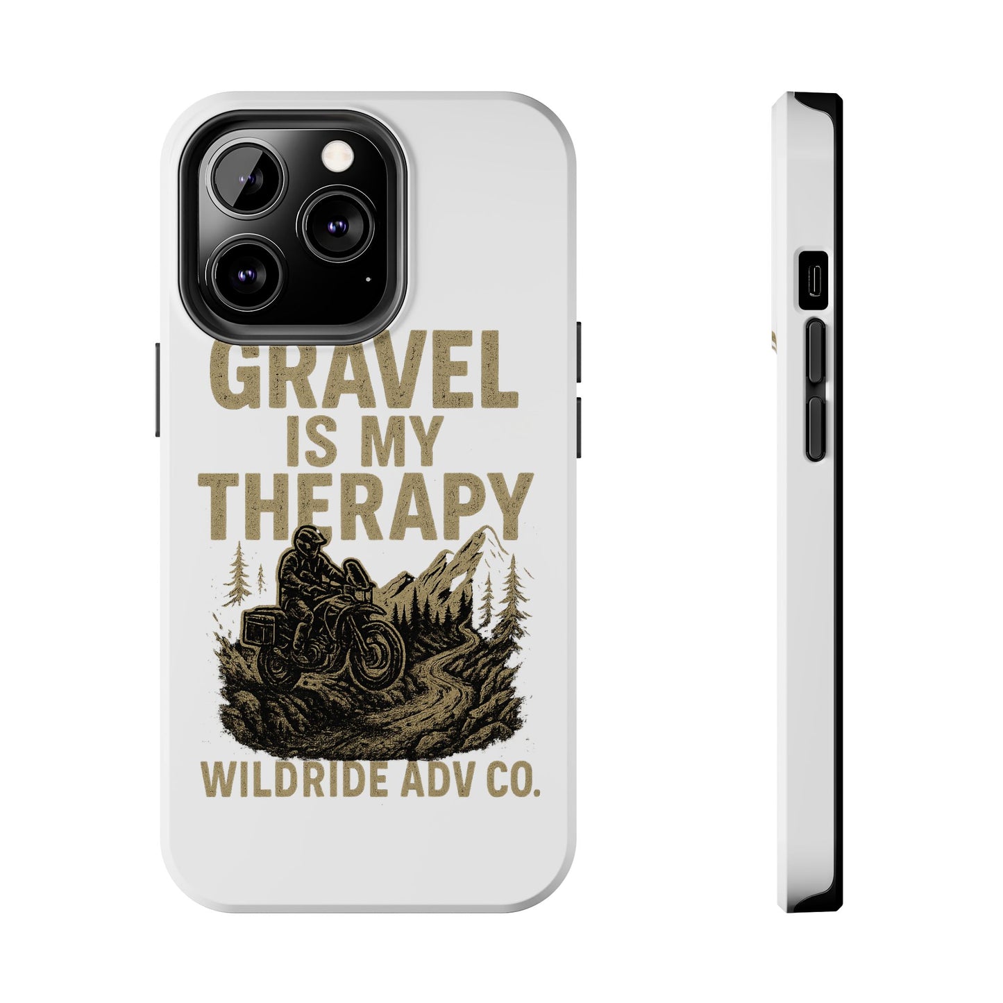 Gravel Therapy Phone Case, Tough Motorcycle Phone Cover, Adventure Gift, Off-Road Enthusiast Accessory, Stylish Biker Case