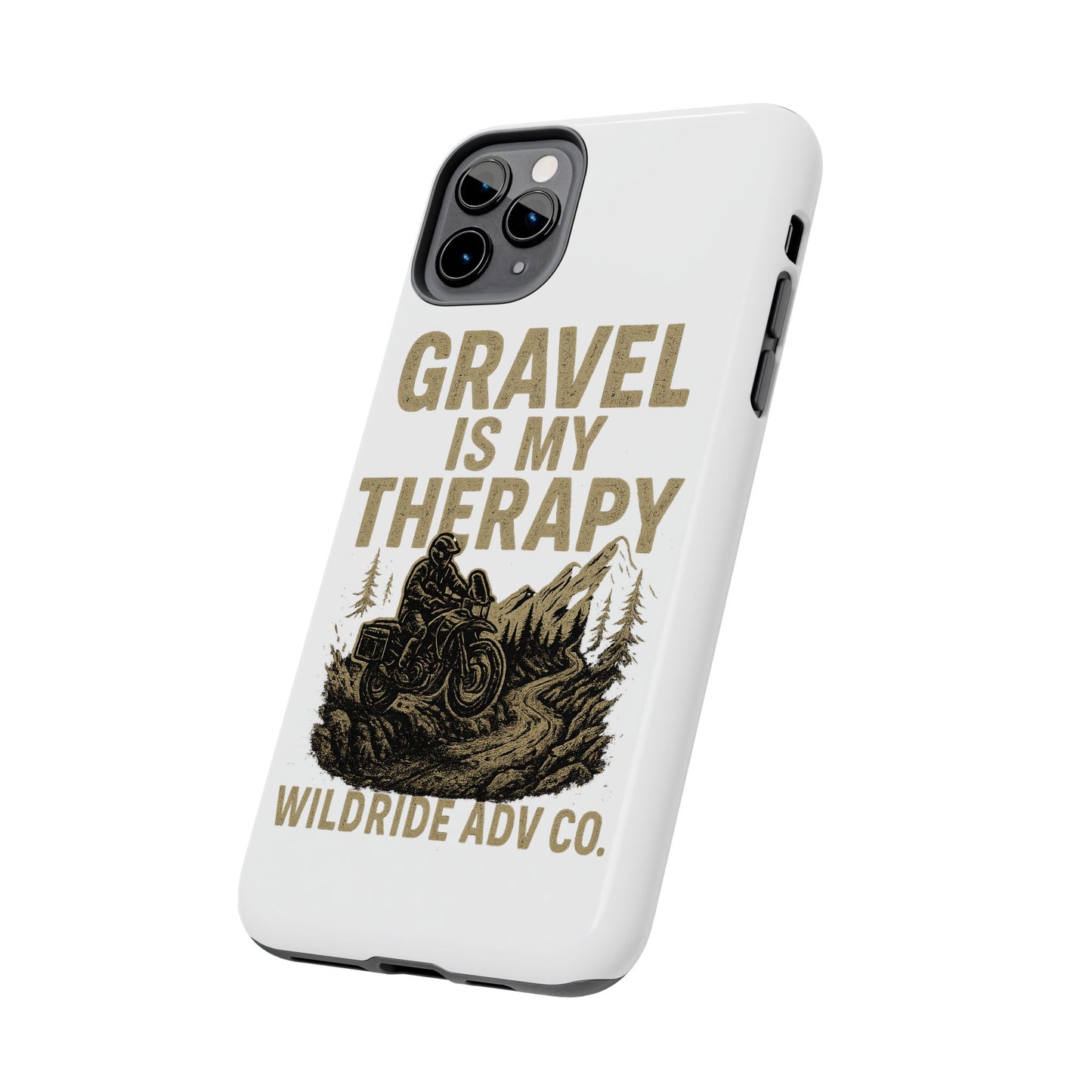 Gravel Therapy Phone Case, Tough Motorcycle Phone Cover, Adventure Gift, Off-Road Enthusiast Accessory, Stylish Biker Case