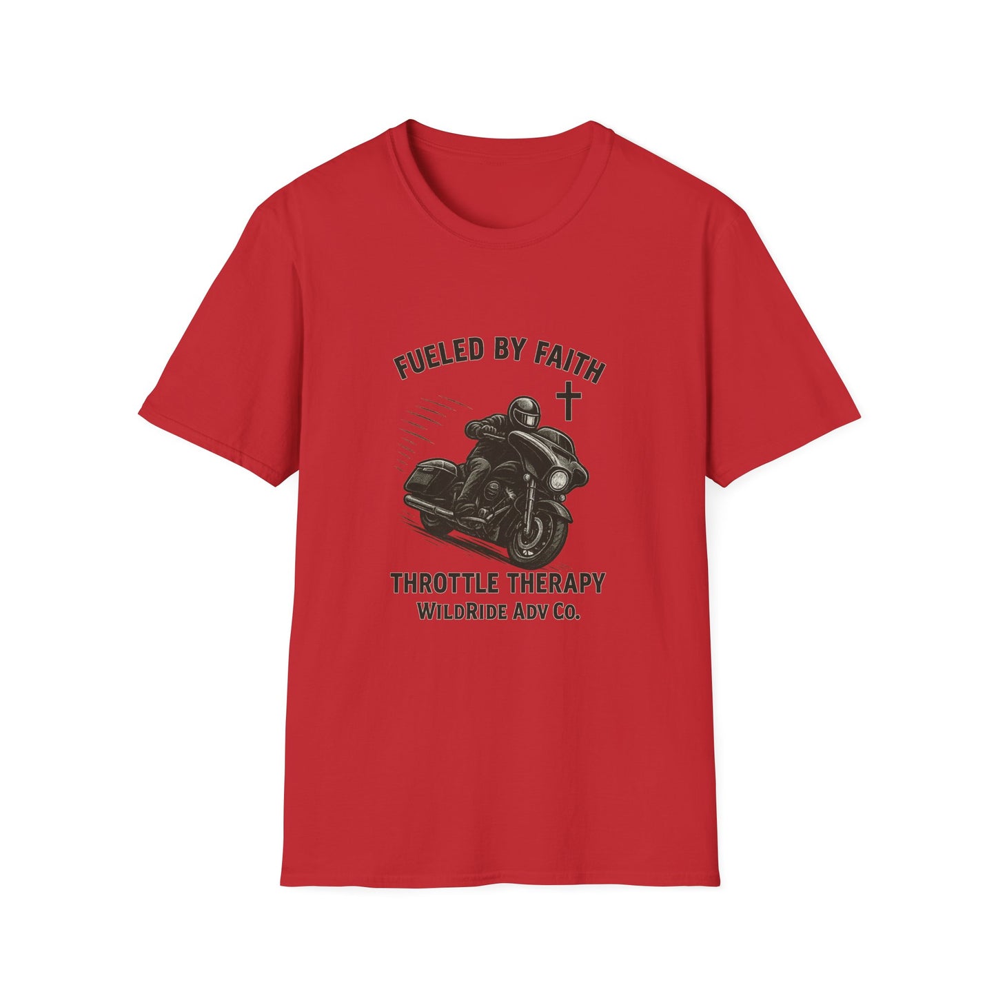 Fueled By Faith,Throttle Therapy Shirt Softstyle Tee, Bagger Edition