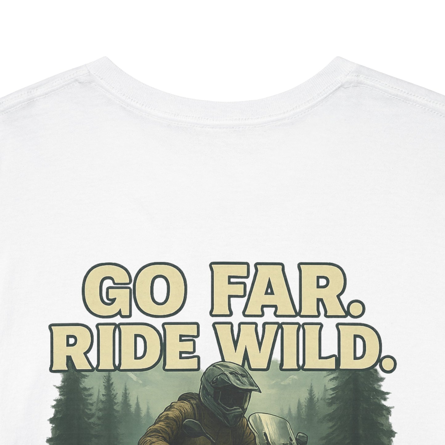 'Go Far, Ride Wild', Motorcycle Shirt, Epic Outdoor Style