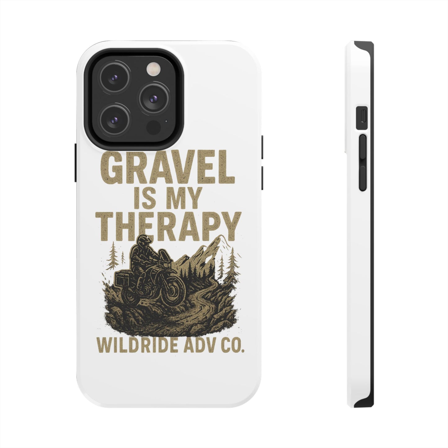 Gravel Therapy Phone Case, Tough Motorcycle Phone Cover, Adventure Gift, Off-Road Enthusiast Accessory, Stylish Biker Case