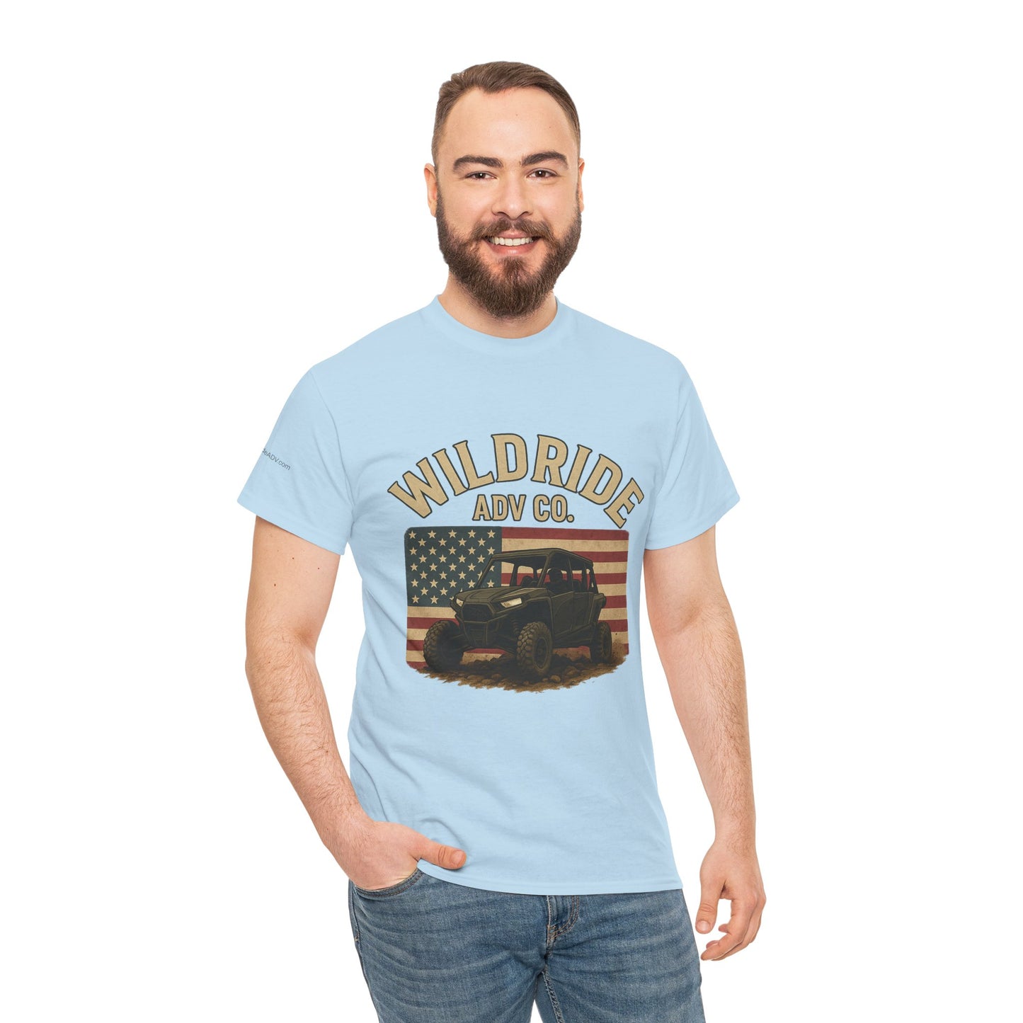 WildRide's Signature Off-Road Design, Patriotic Graphic Tee