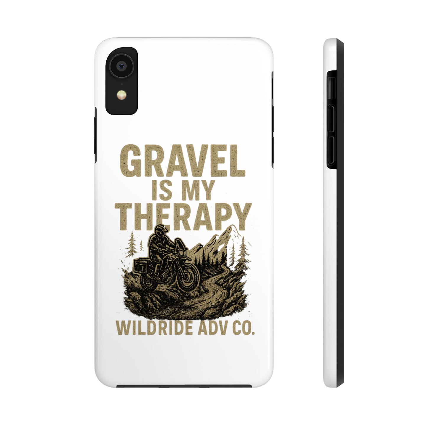 Gravel Therapy Phone Case, Tough Motorcycle Phone Cover, Adventure Gift, Off-Road Enthusiast Accessory, Stylish Biker Case