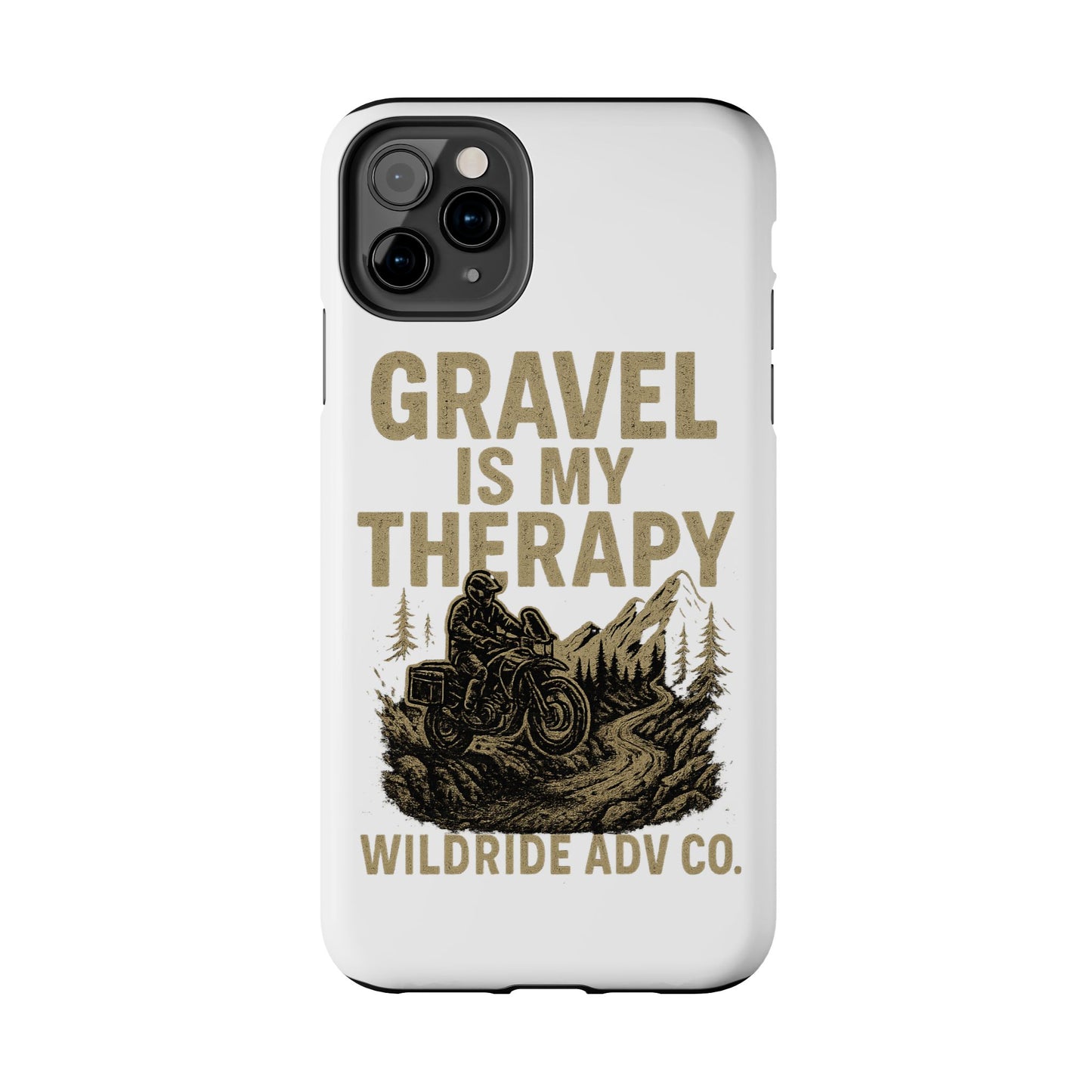 Gravel Therapy Phone Case, Tough Motorcycle Phone Cover, Adventure Gift, Off-Road Enthusiast Accessory, Stylish Biker Case