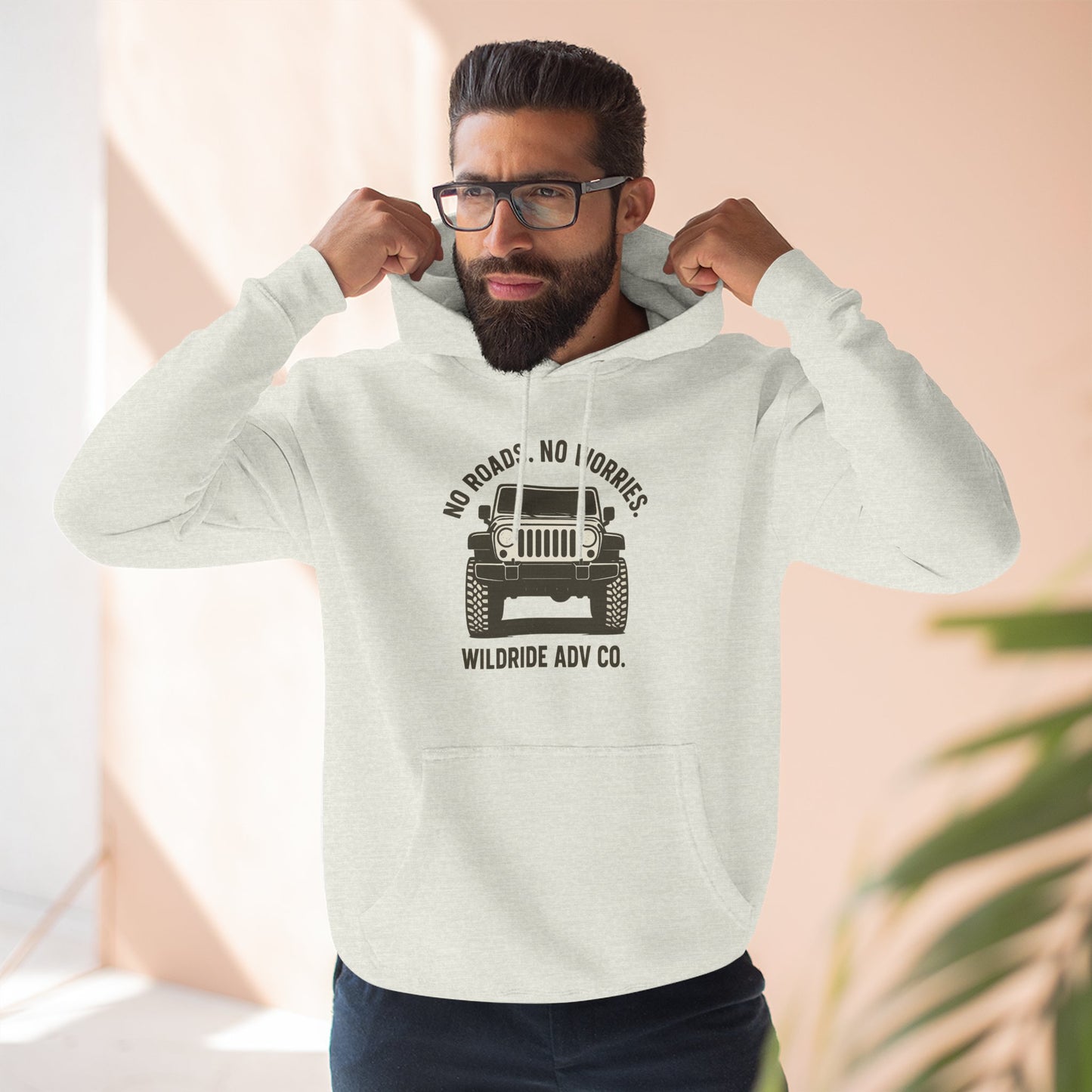 Adventure Fleece Hoodie - No Roads, No Worries
