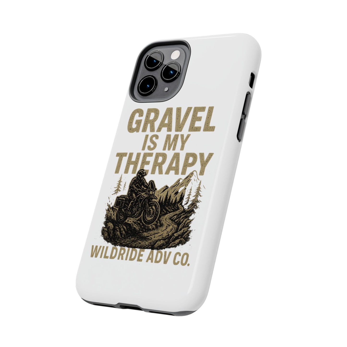Gravel Therapy Phone Case, Tough Motorcycle Phone Cover, Adventure Gift, Off-Road Enthusiast Accessory, Stylish Biker Case