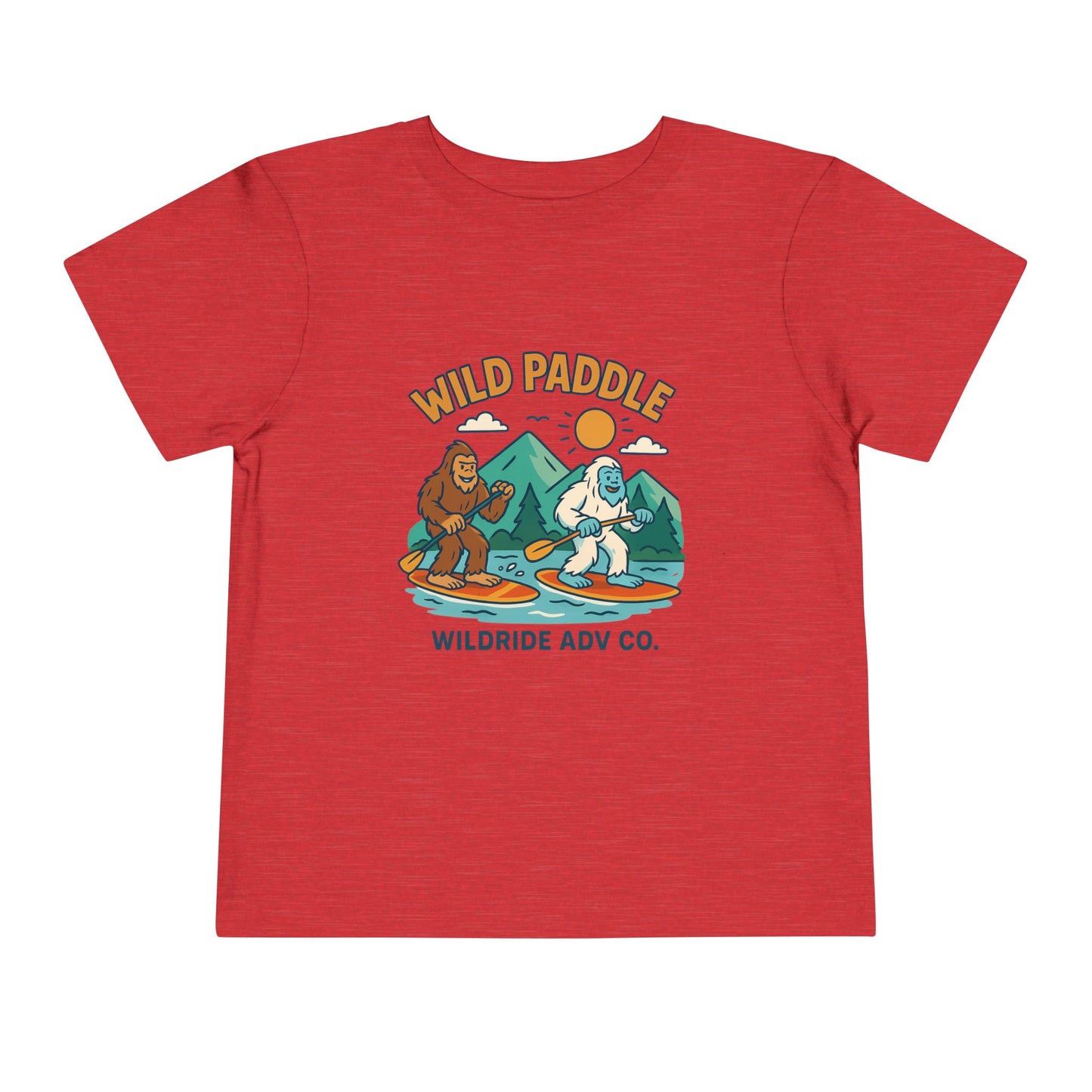 Bigfoot Paddle board Toddler Tee, Fun Animal T-Shirt