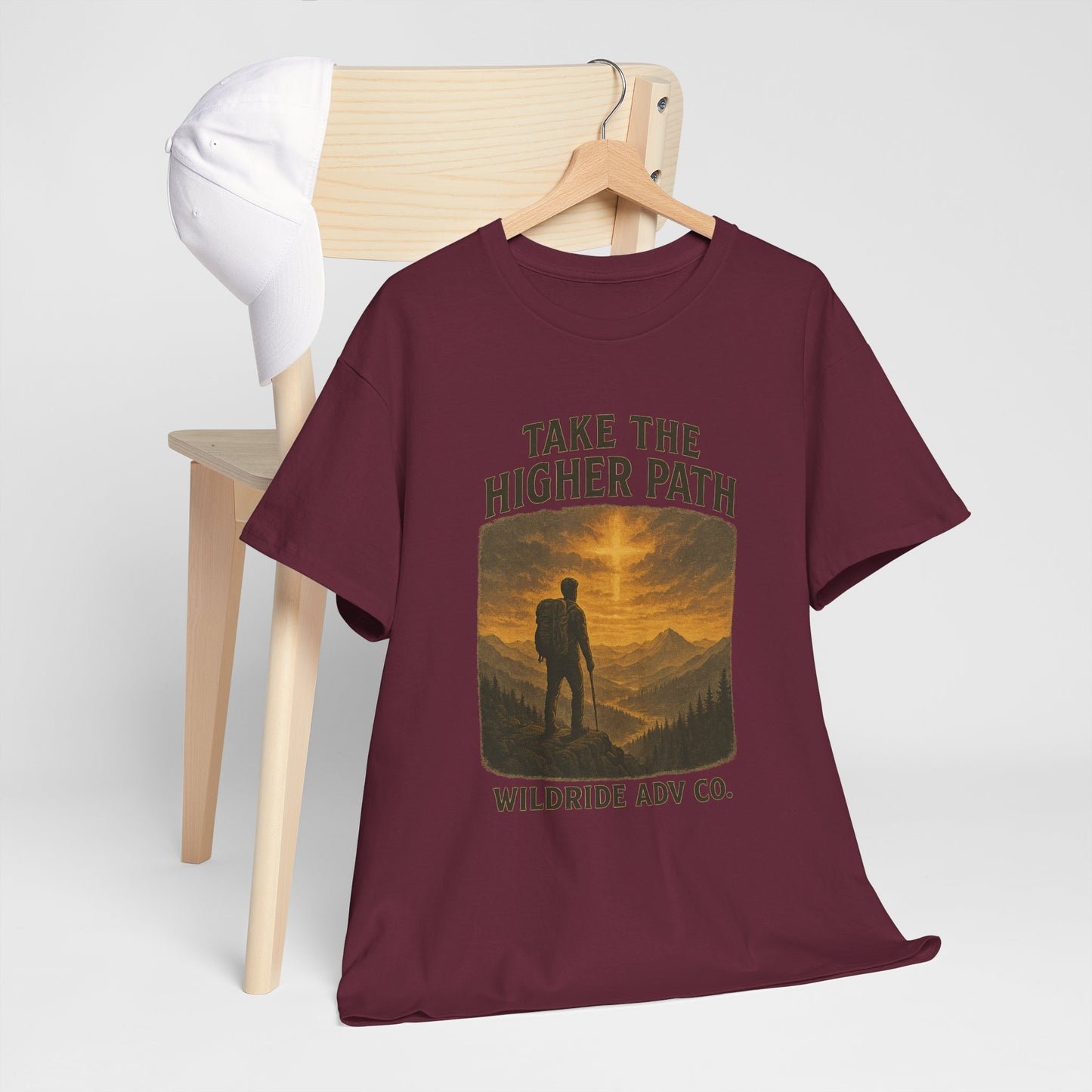 Adventure-Inspired Tee - Explore the Higher Path Faith Based