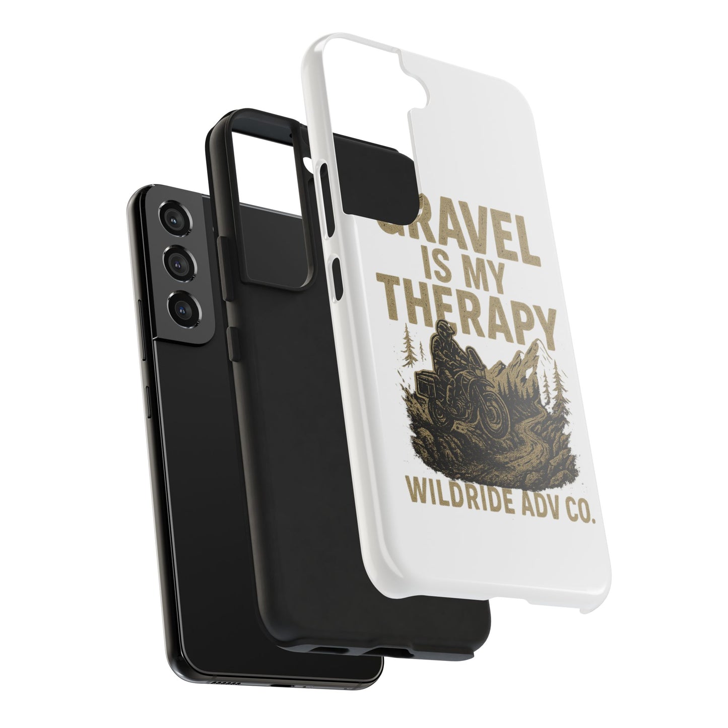 Gravel Therapy Phone Case, Tough Motorcycle Phone Cover, Adventure Gift, Off-Road Enthusiast Accessory, Stylish Biker Case