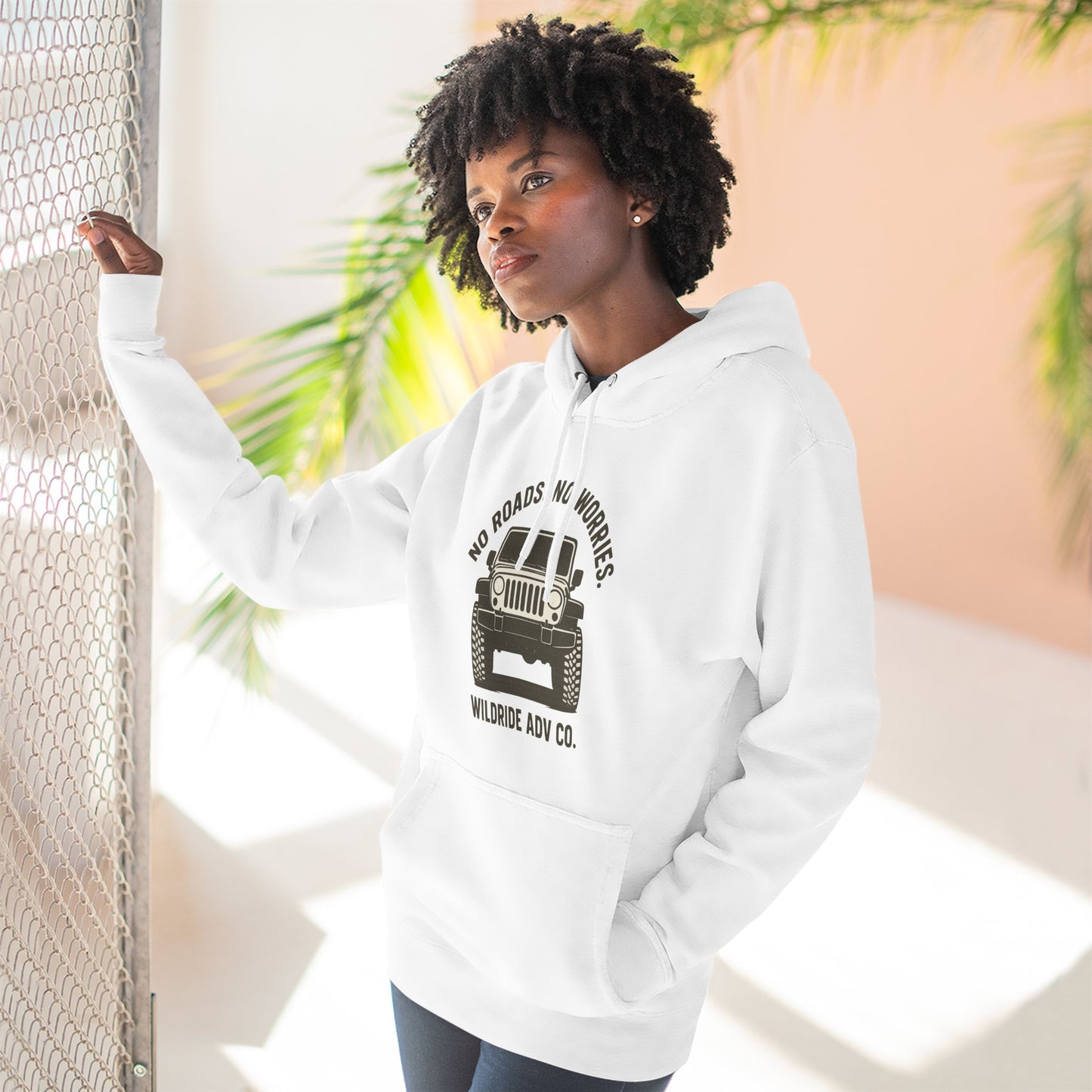 Adventure Fleece Hoodie - No Roads, No Worries