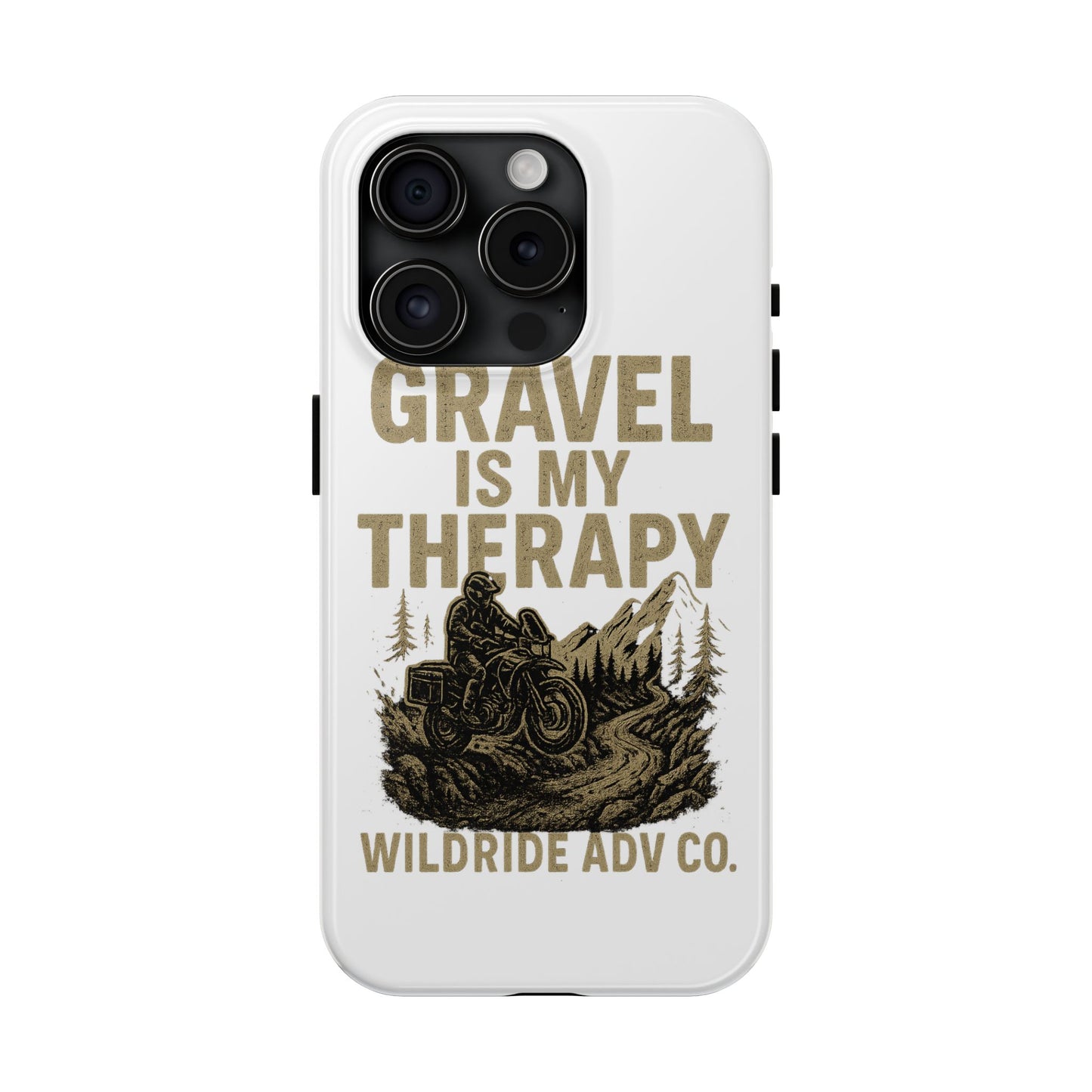 Gravel Therapy Phone Case, Tough Motorcycle Phone Cover, Adventure Gift, Off-Road Enthusiast Accessory, Stylish Biker Case