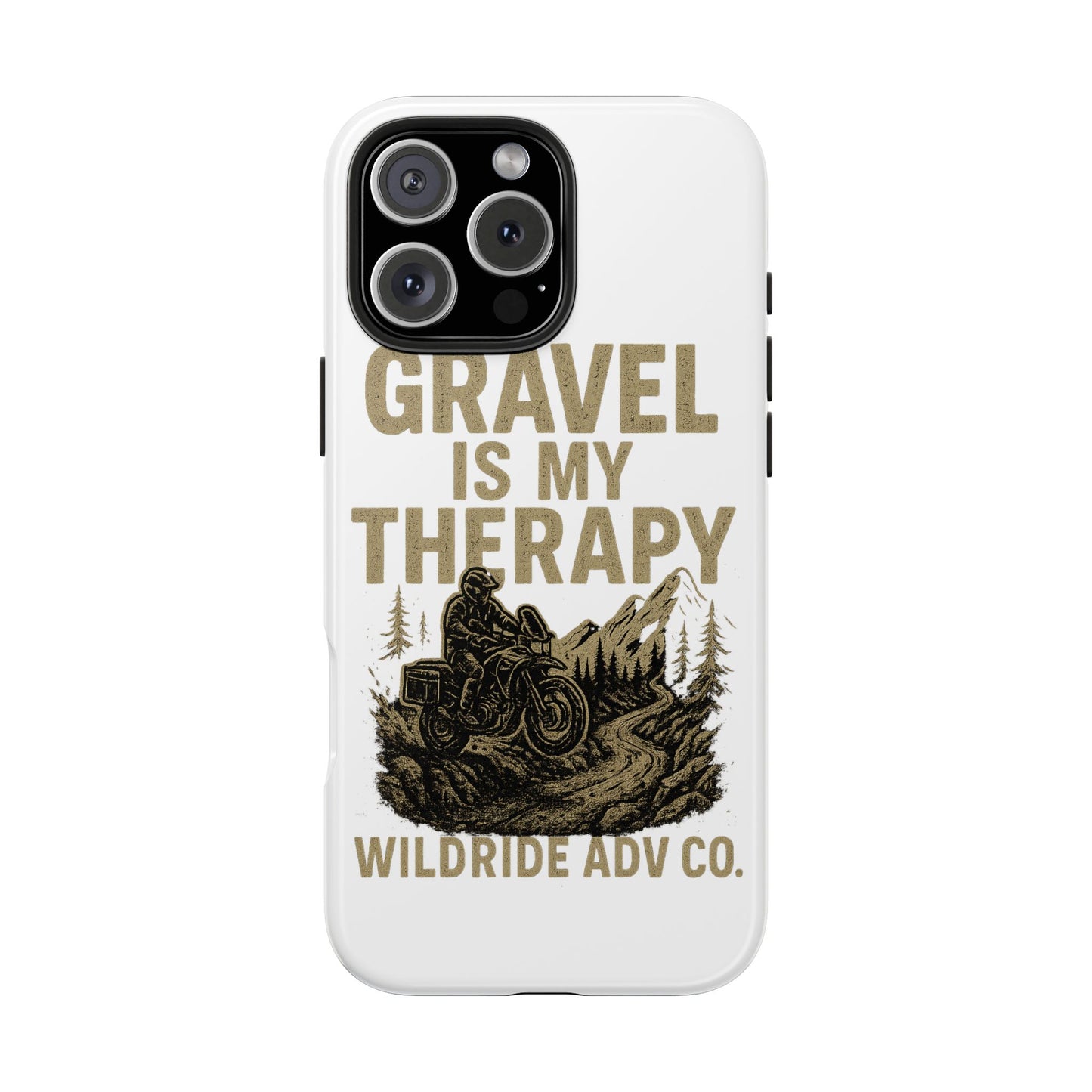 Gravel Therapy Phone Case, Tough Motorcycle Phone Cover, Adventure Gift, Off-Road Enthusiast Accessory, Stylish Biker Case