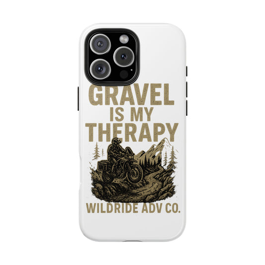 Gravel Therapy Phone Case, Tough Motorcycle Phone Cover, Adventure Gift, Off-Road Enthusiast Accessory, Stylish Biker Case