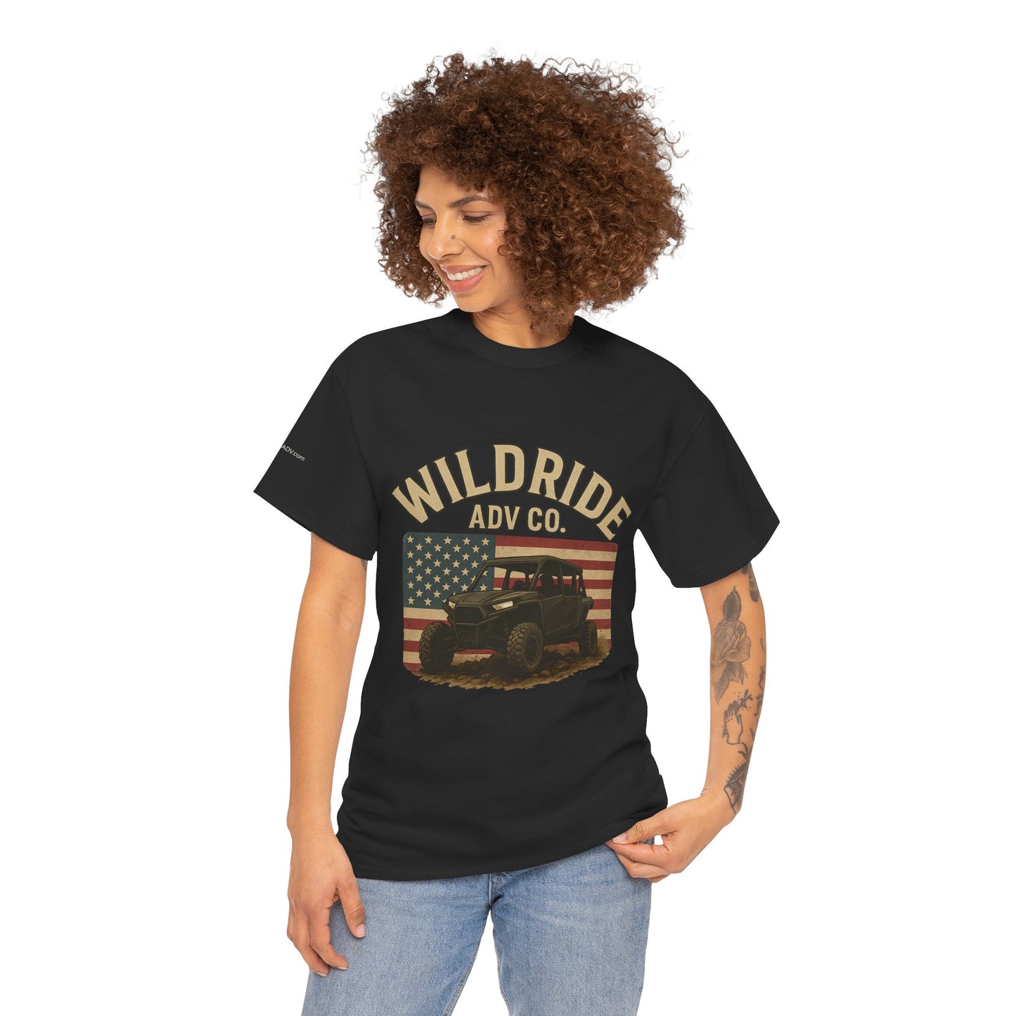 WildRide's Signature Off-Road Design, Patriotic Graphic Tee