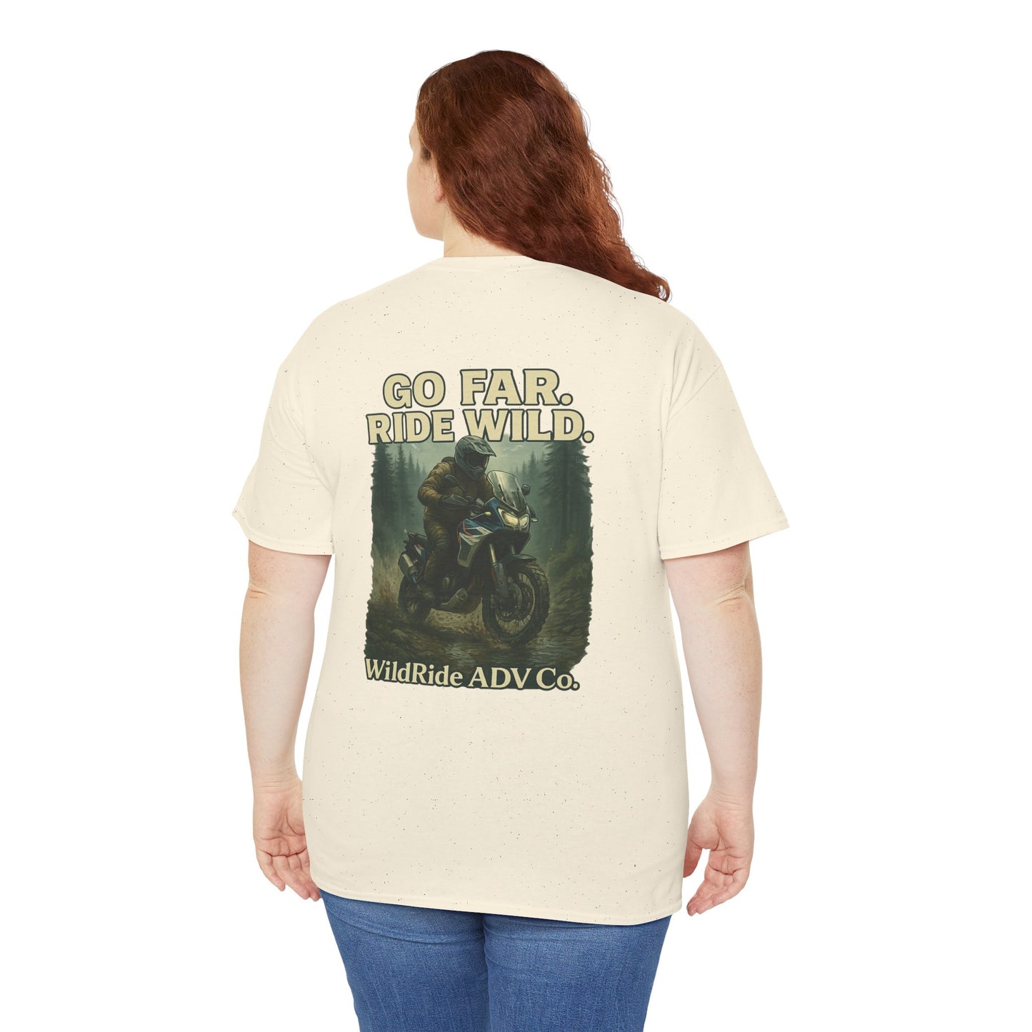 'Go Far, Ride Wild', Motorcycle Shirt, Epic Outdoor Style