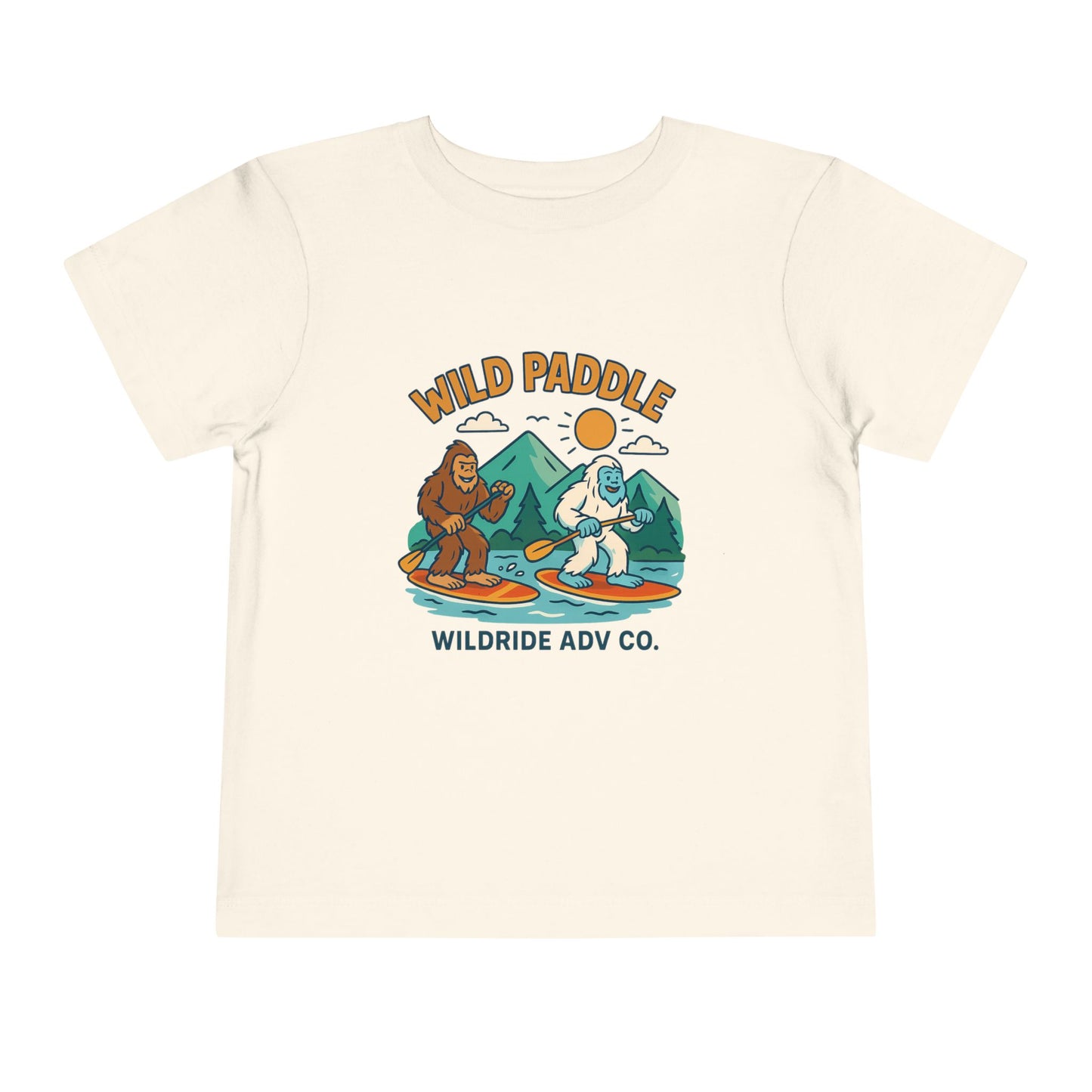 Bigfoot Paddle board Toddler Tee, Fun Animal T-Shirt
