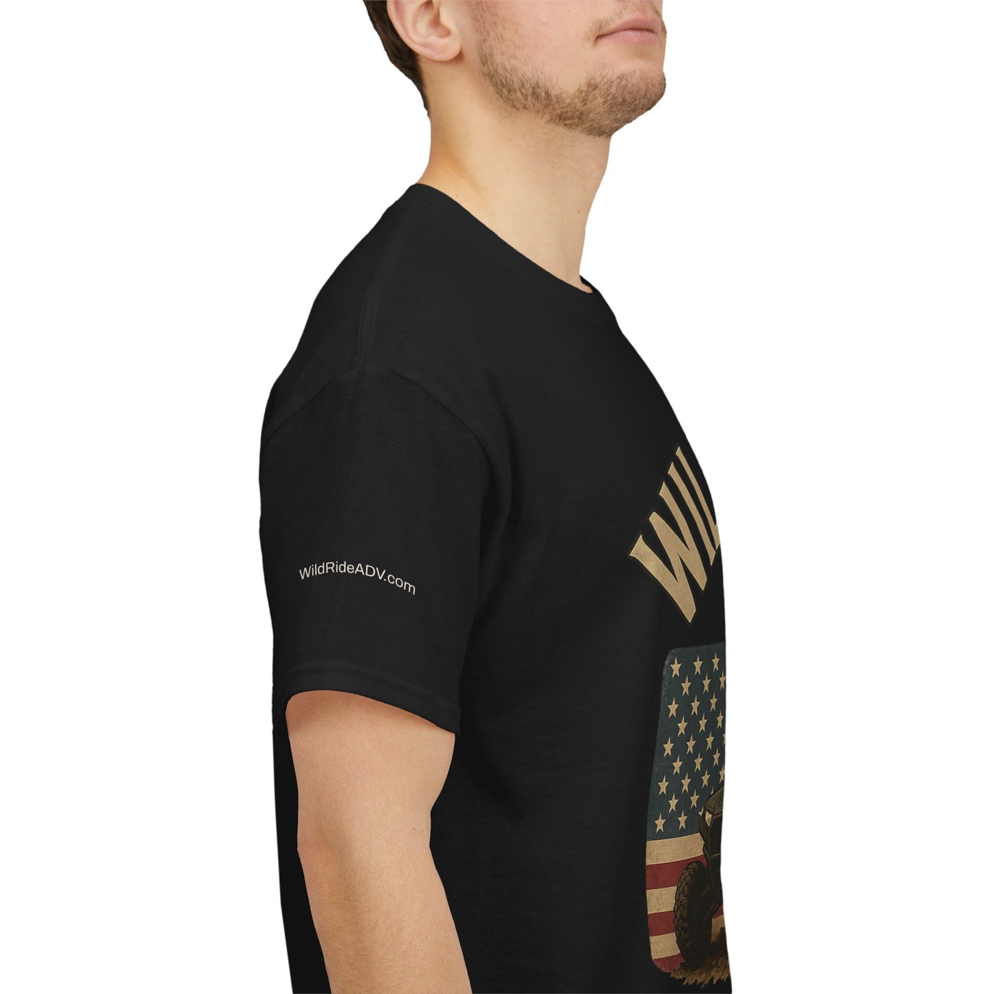 WildRide's Signature Off-Road Design, Patriotic Graphic Tee