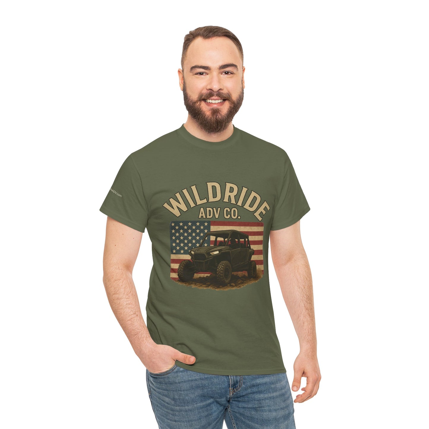 WildRide's Signature Off-Road Design, Patriotic Graphic Tee